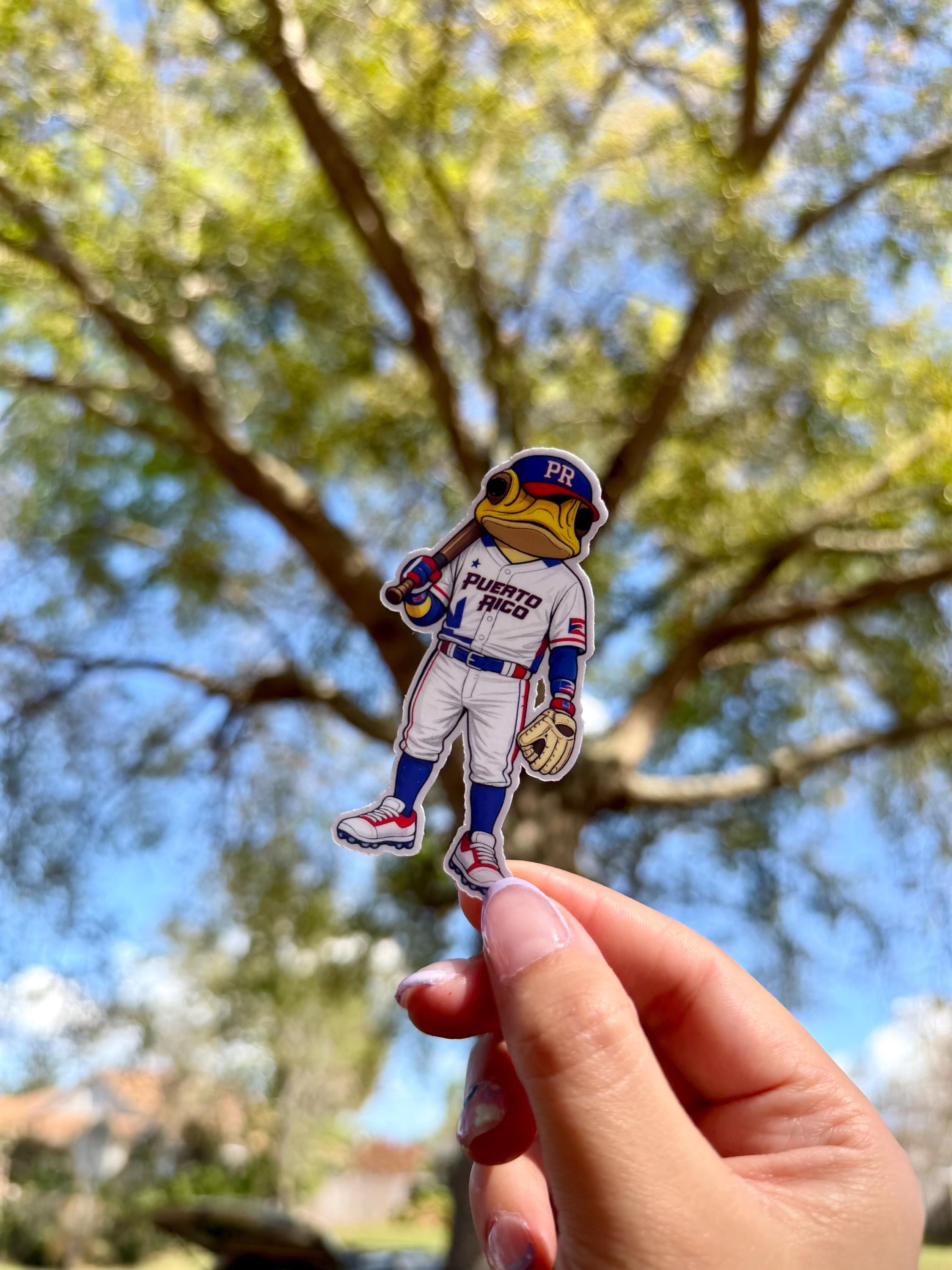 Puerto Rico Baseball Sapo Concho Vinyl Sticker