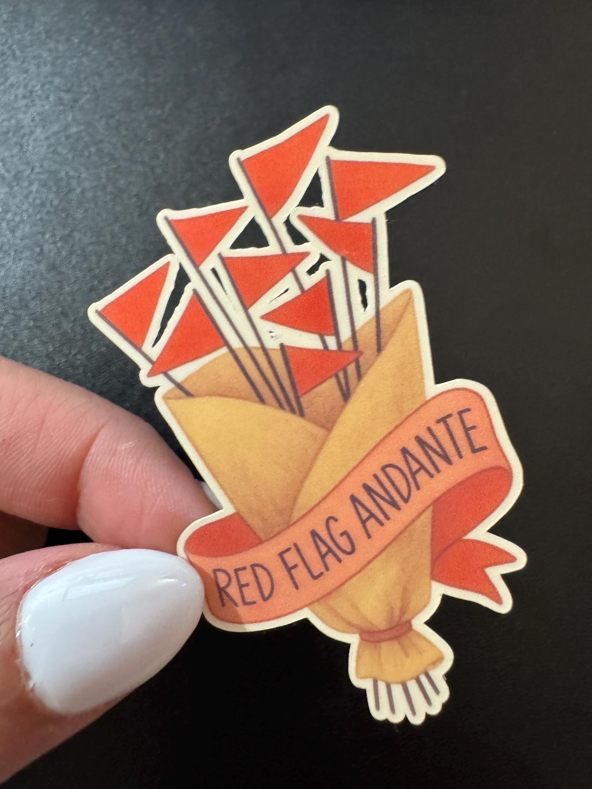 Rosalía LUX Red Flag Inspired Vinyl Sticker