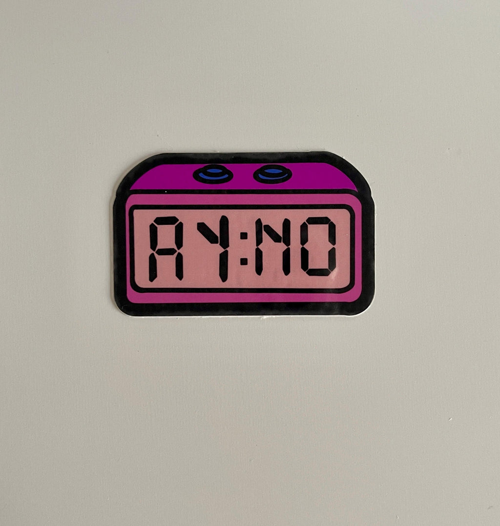 No Me Gusta el Alarm Clock Spanish Humor Vinyl Sticker
