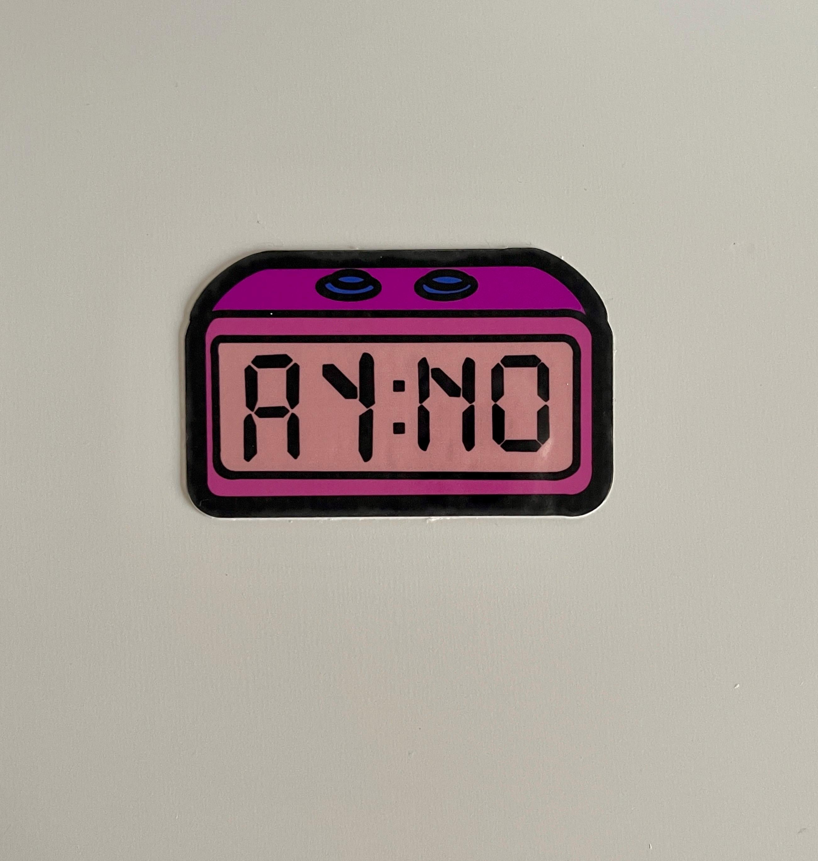 No Me Gusta el Alarm Clock Spanish Humor Vinyl Sticker