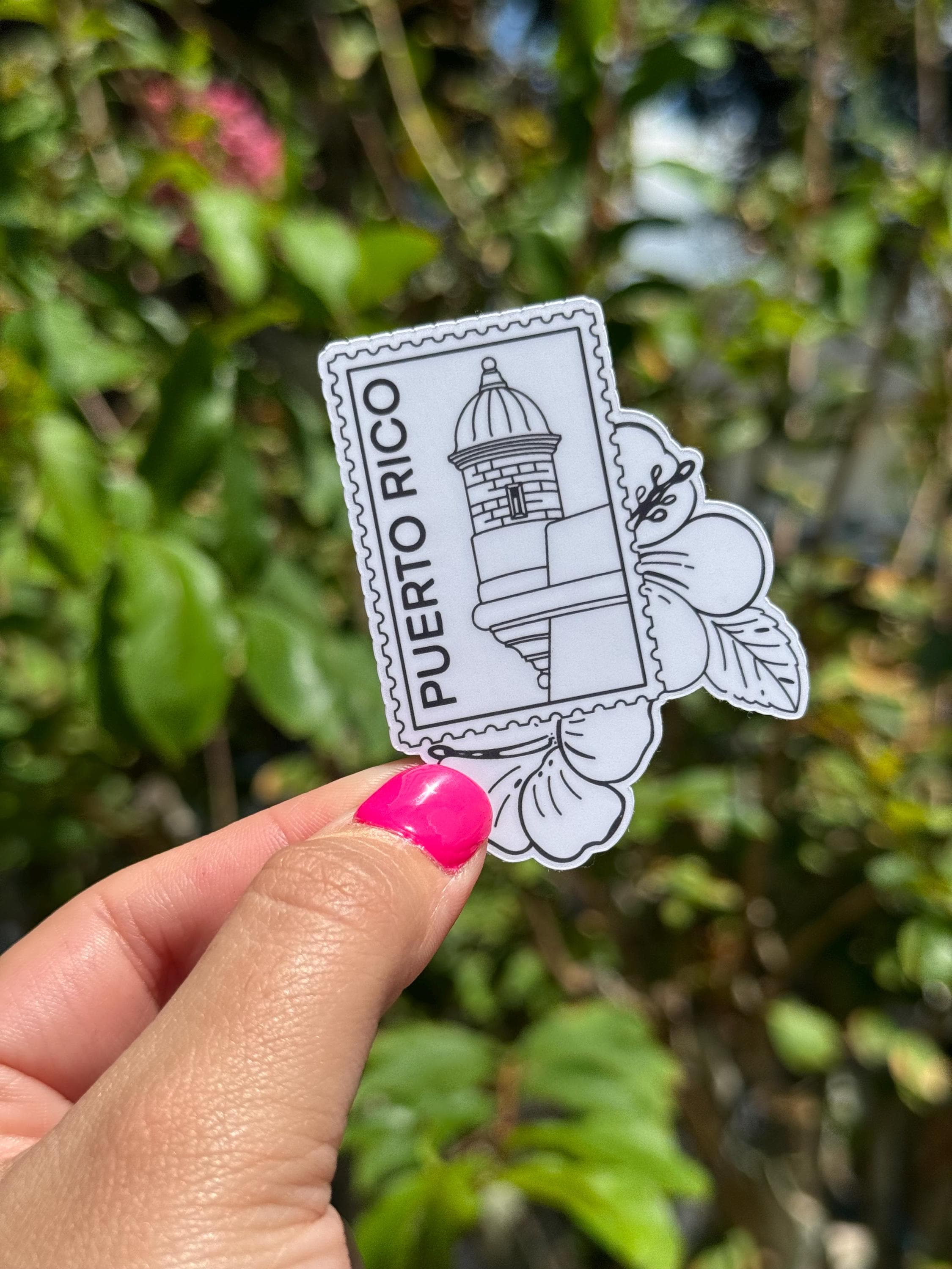 Puerto Rico Stamp Vinyl Sticker