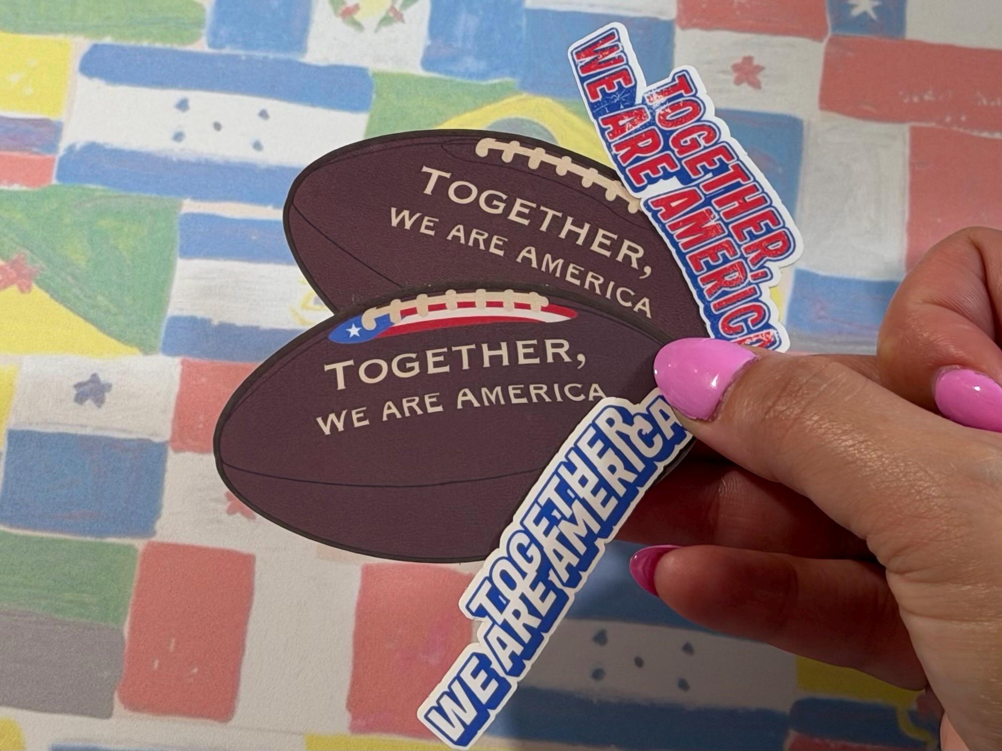 Together We Are America Unity Vinyl Sticker