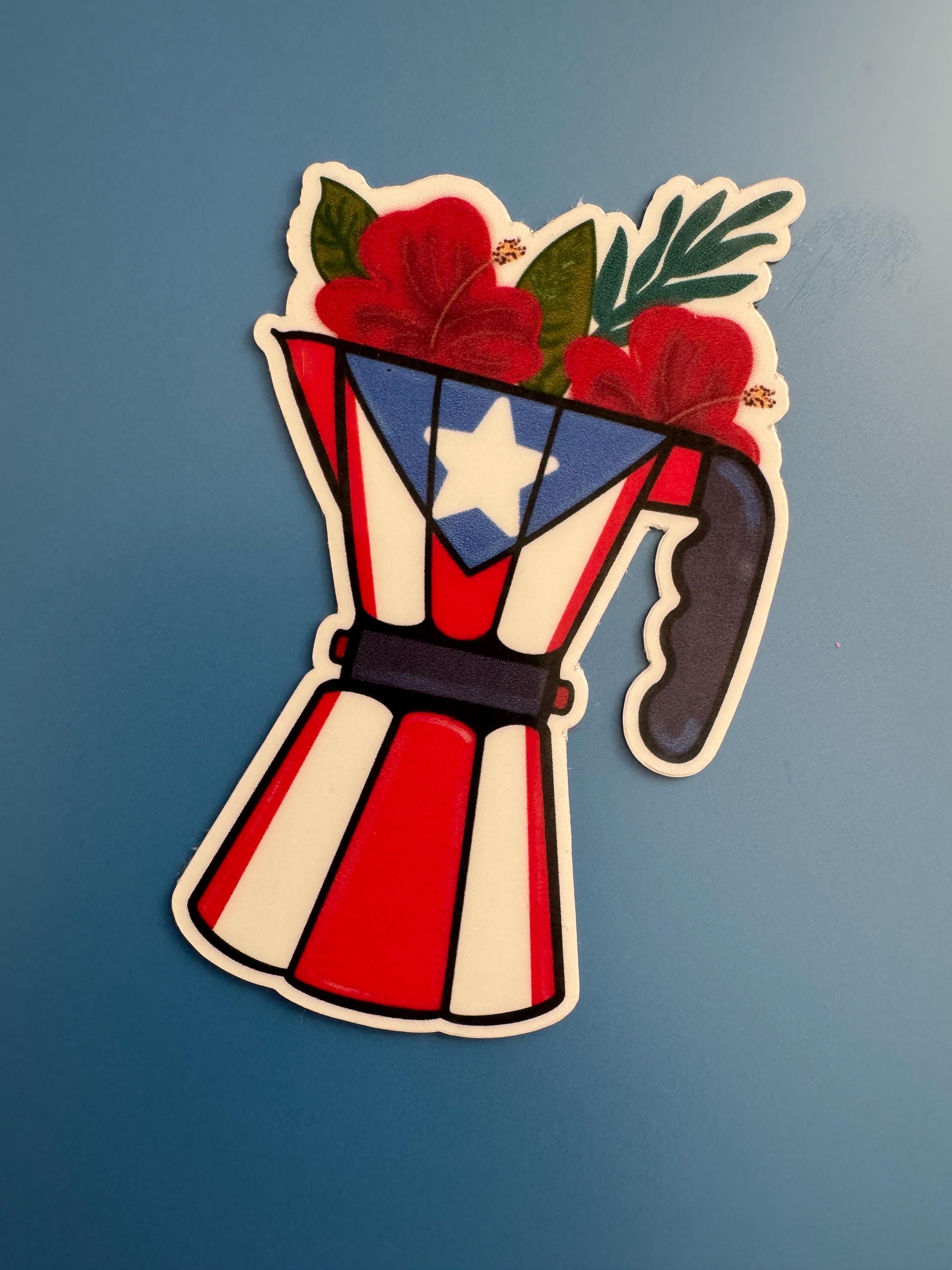 Cafecito Boricua Vinyl Sticker