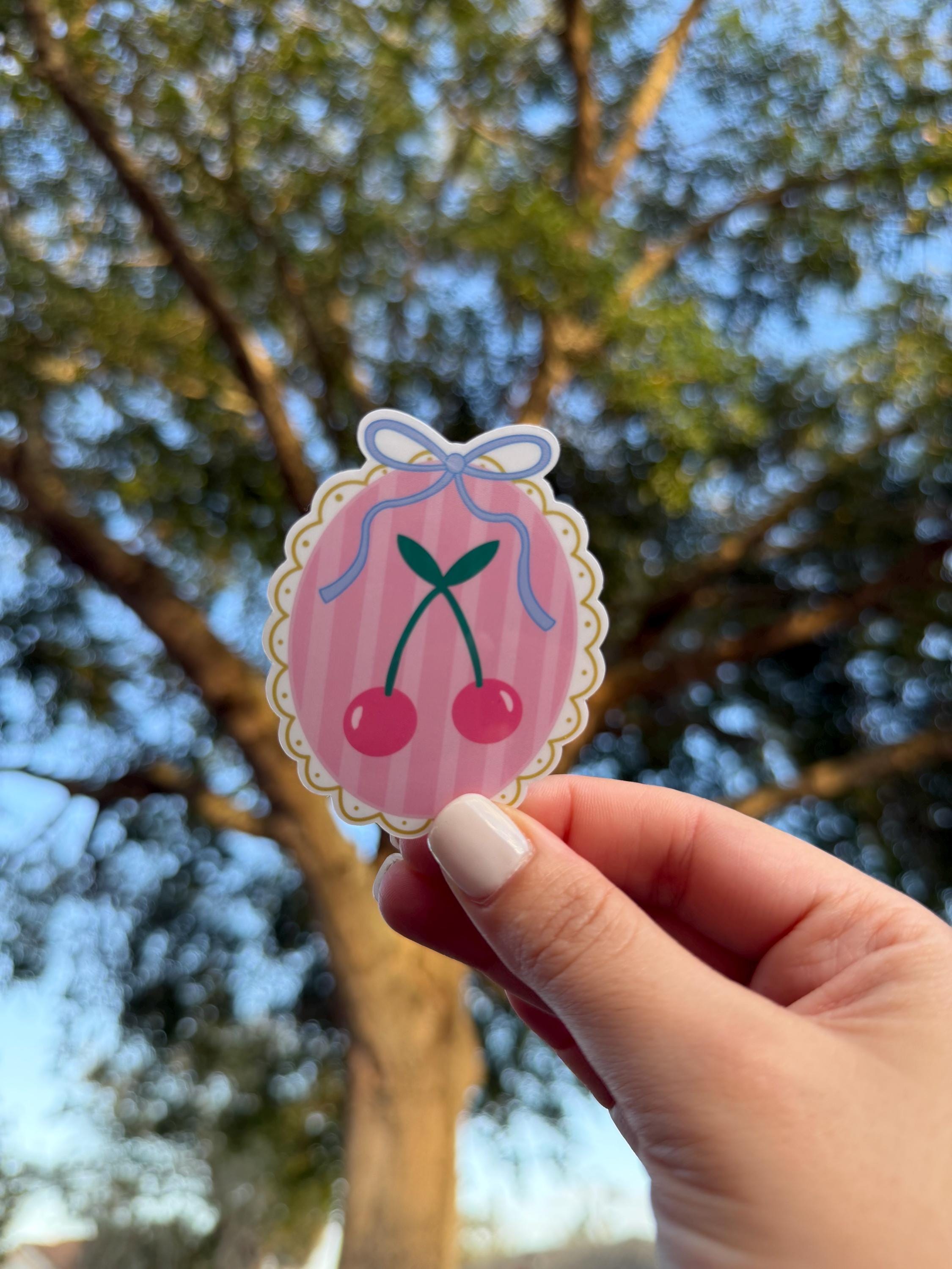 Strawberry & Cherry Aesthetic Vinyl Sticker