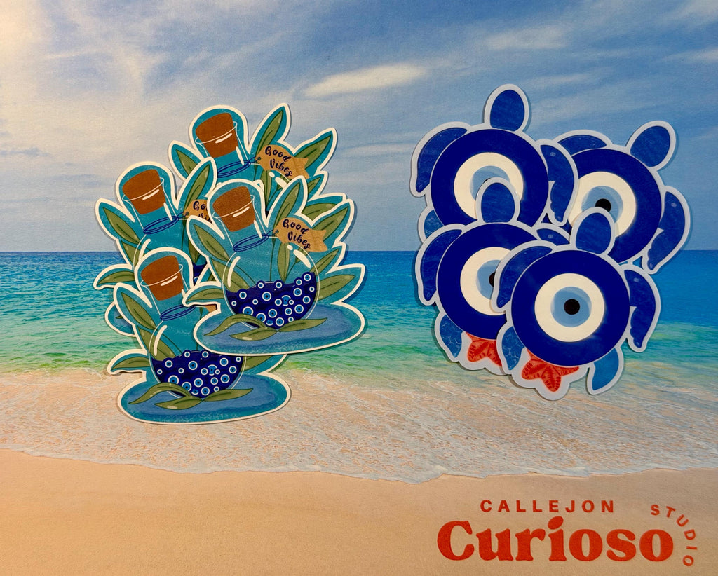 Evil Eye Beach Coastal Vinyl Sticker