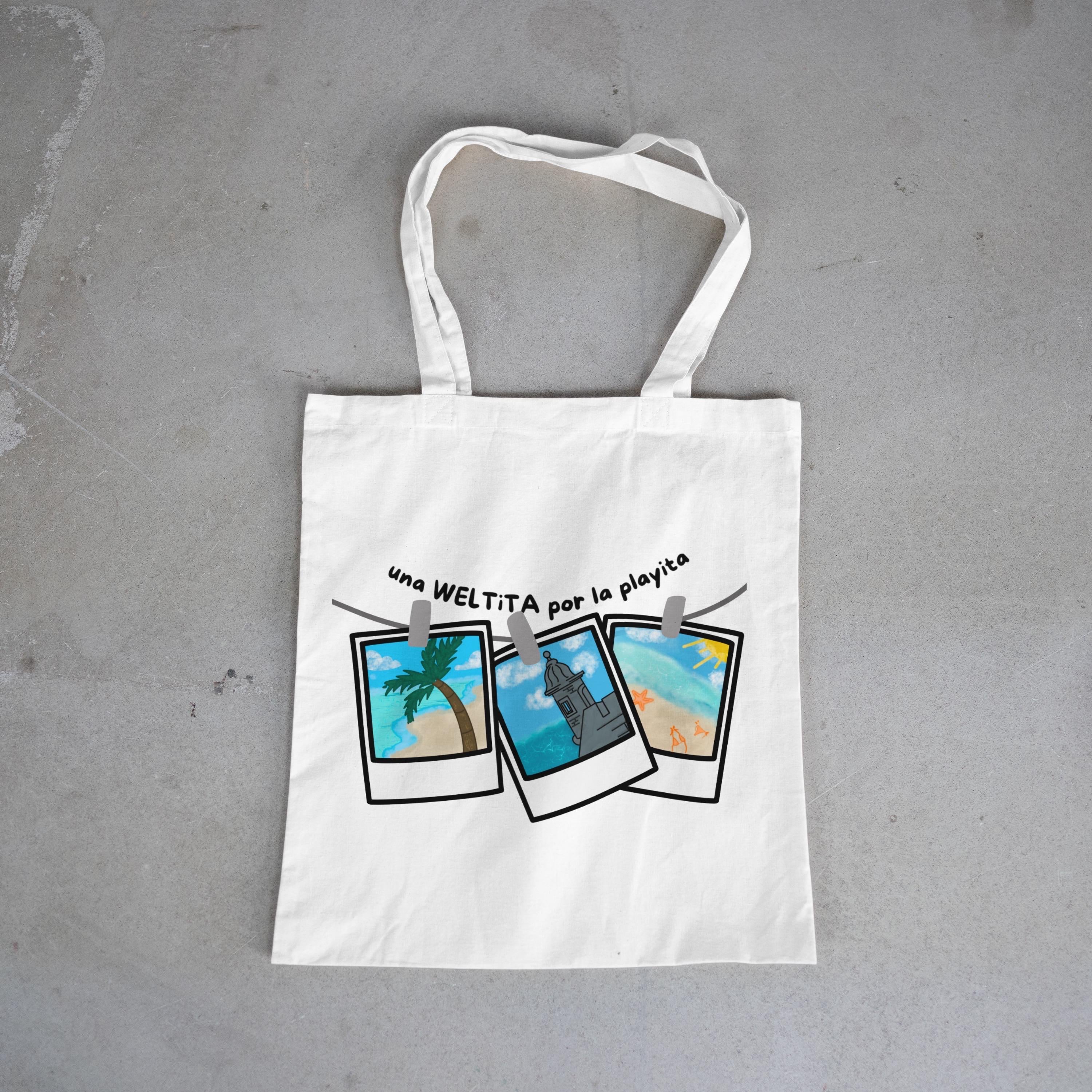 Una Weltita Por La Playita Boricua Tote Bag