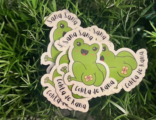 Sana Sana Colita de Rana Medical Frog Vinyl Sticker