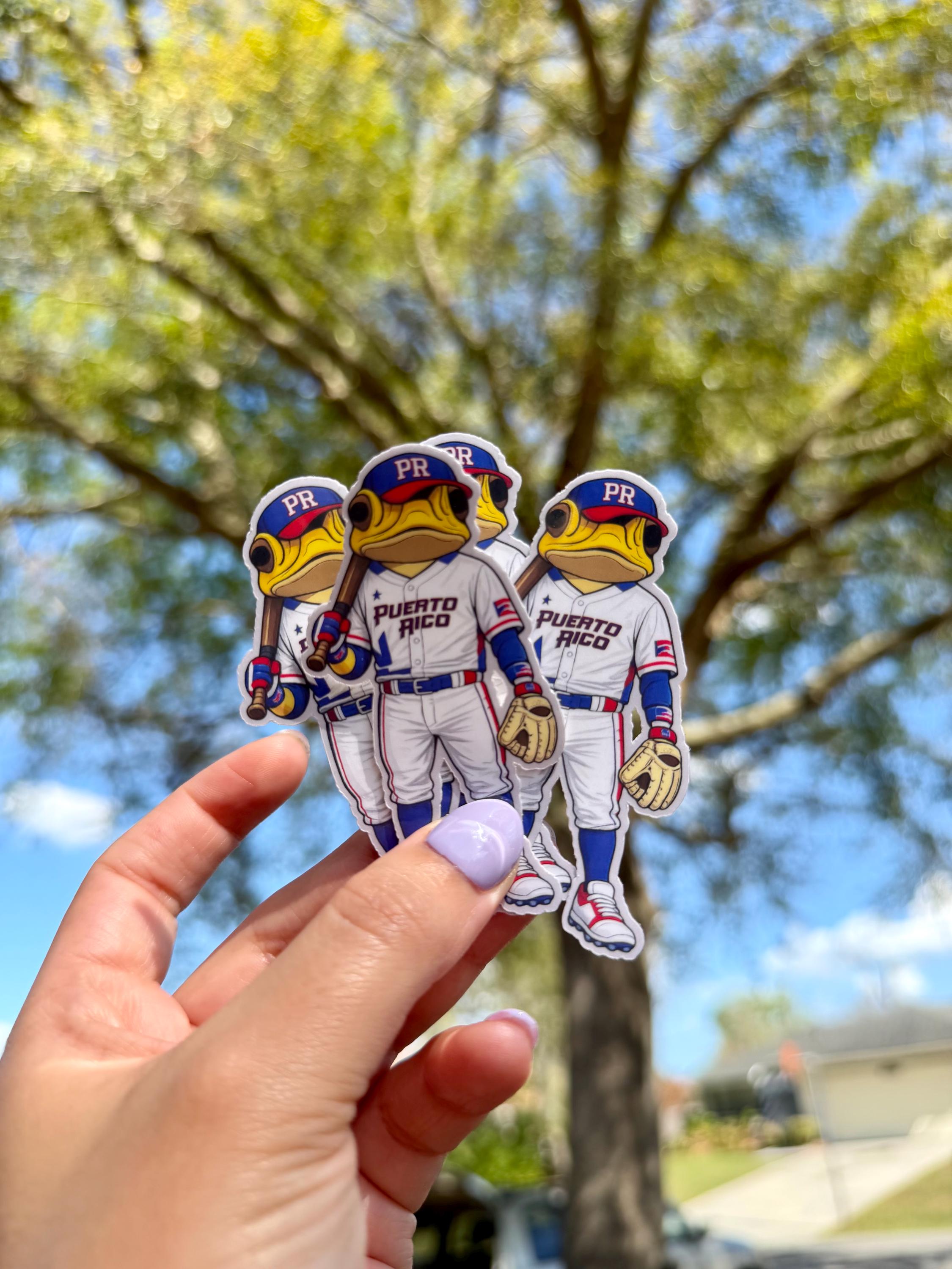 Puerto Rico Baseball Sapo Concho Vinyl Sticker