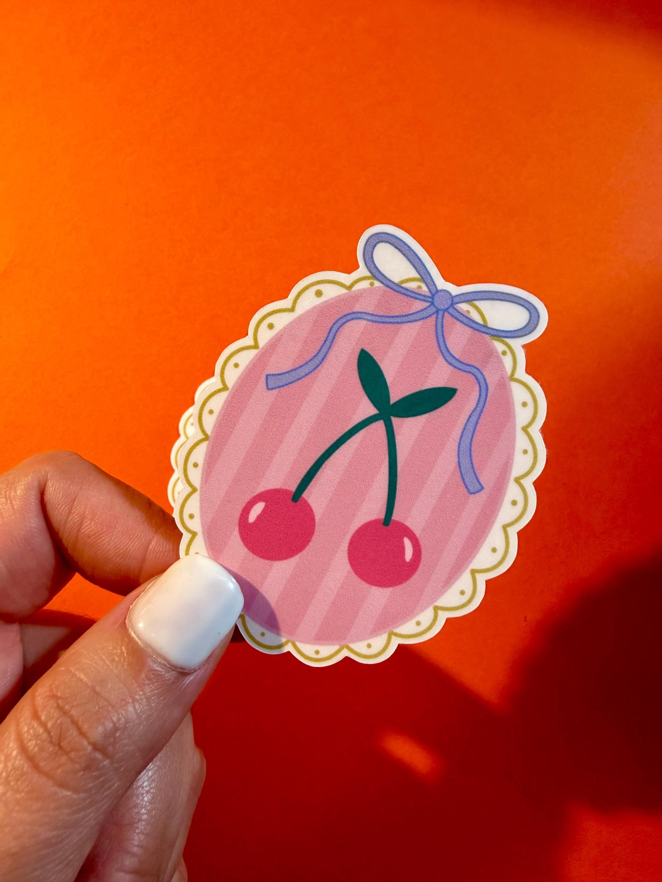 Strawberry & Cherry Aesthetic Vinyl Sticker