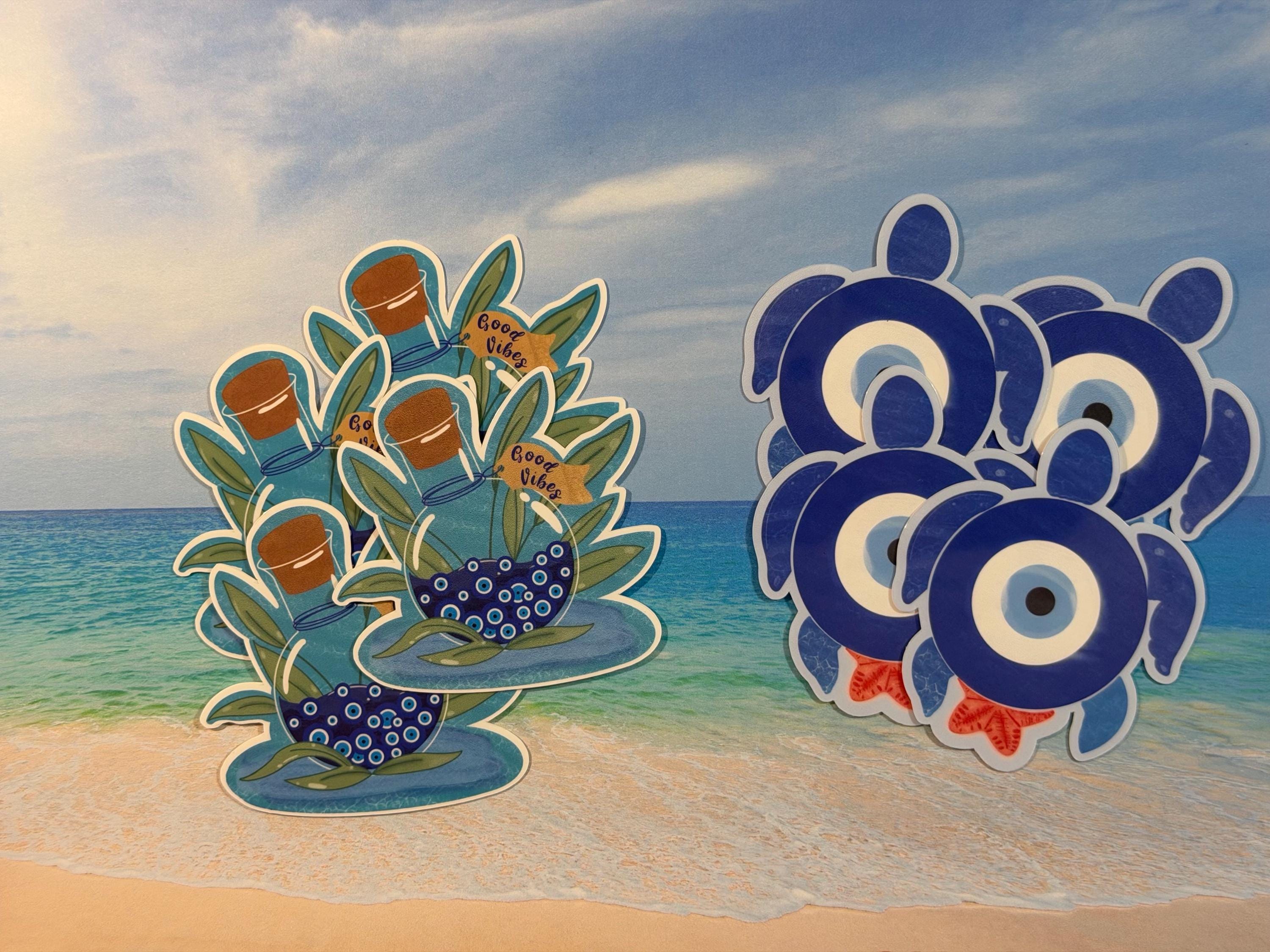 Evil Eye Beach Coastal Vinyl Sticker