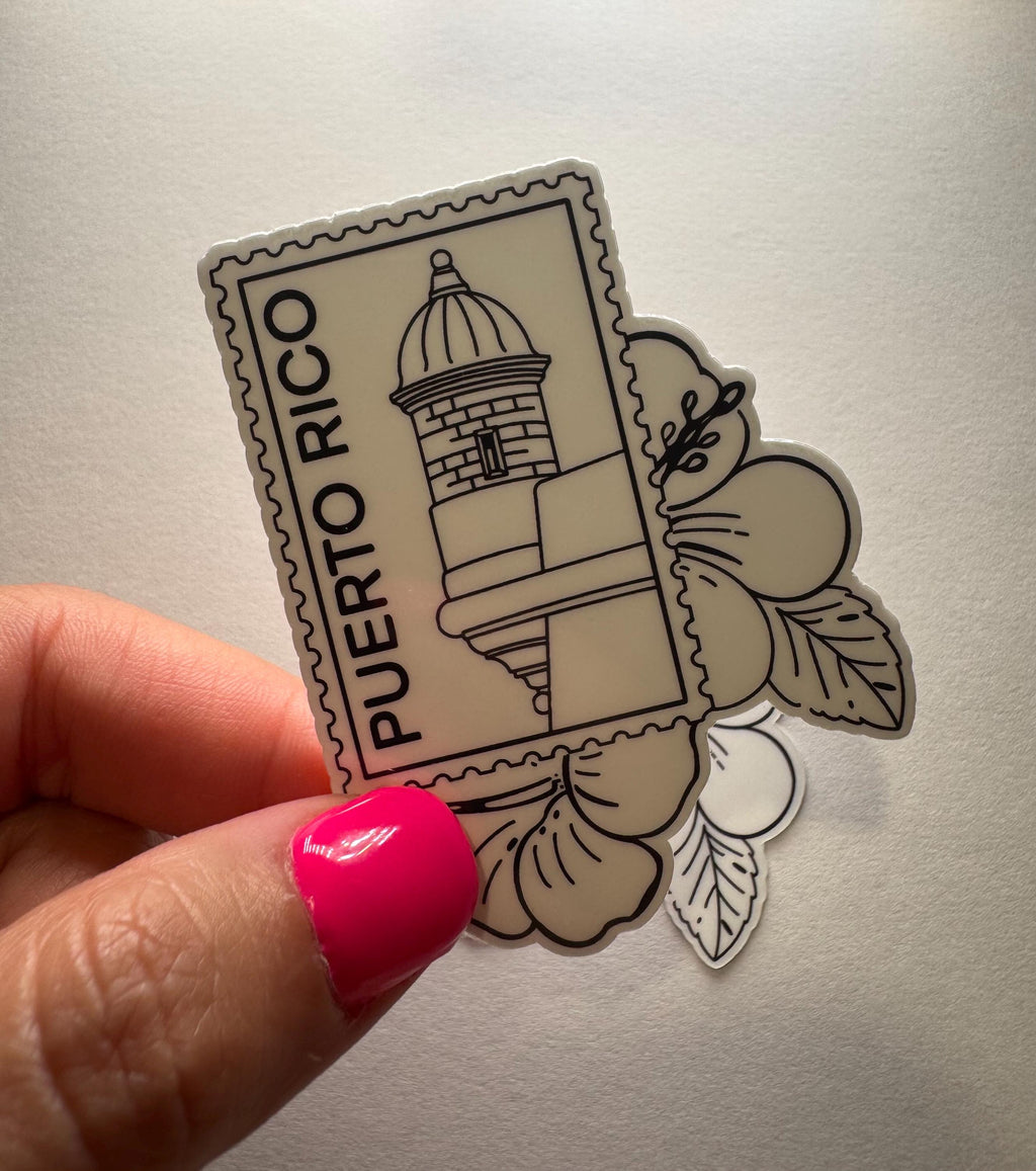 Puerto Rico Stamp Vinyl Sticker