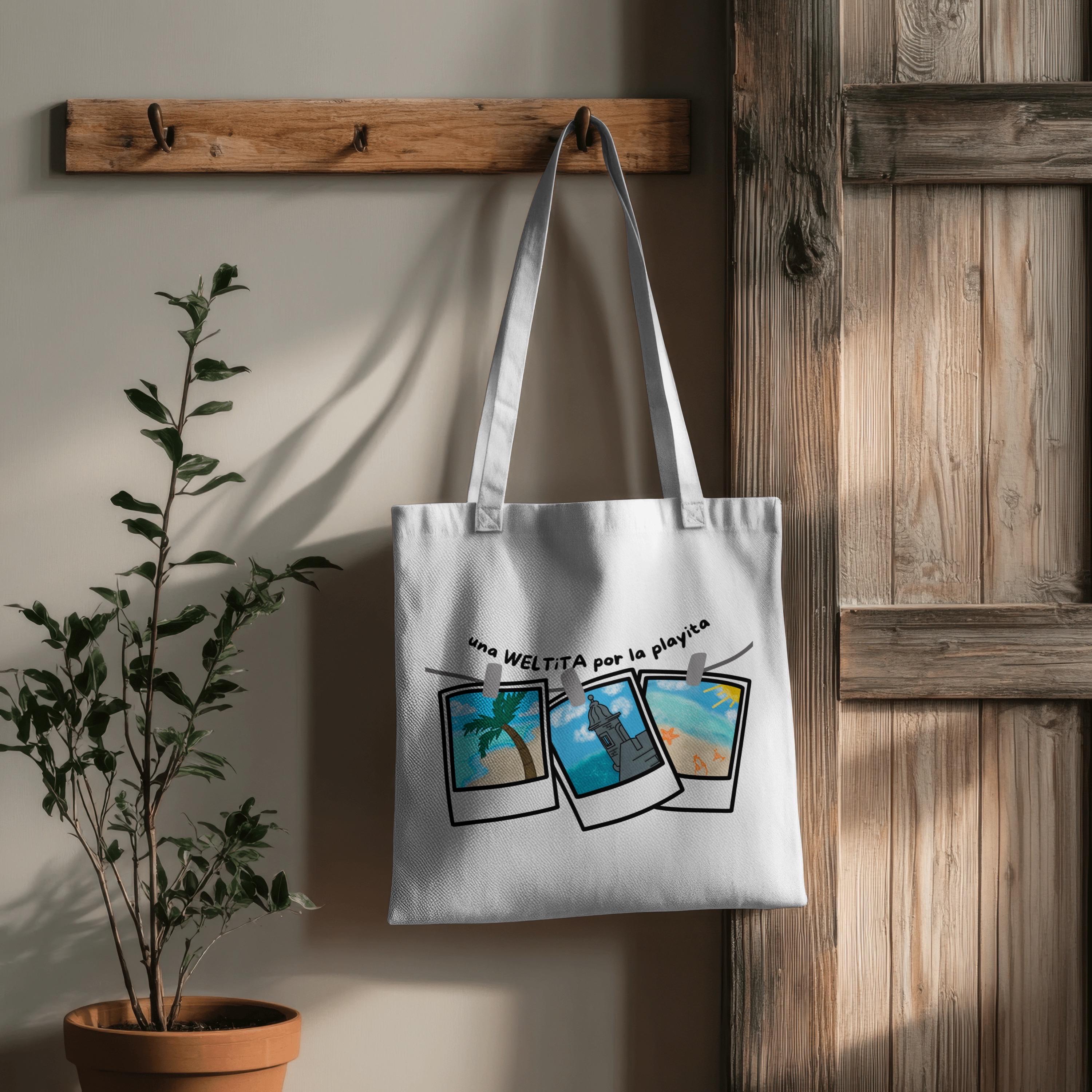 Una Weltita Por La Playita Boricua Tote Bag