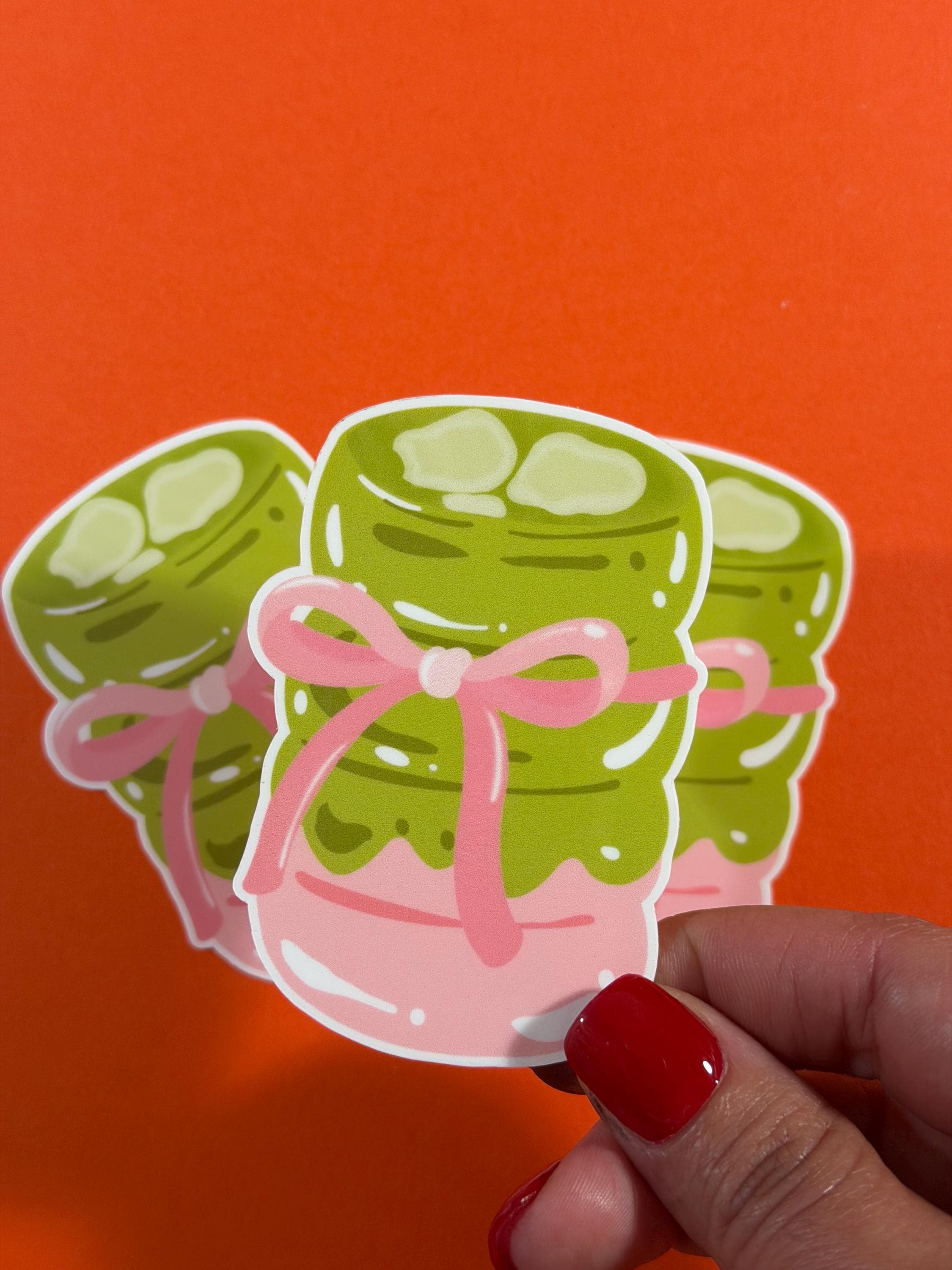 Cute Matcha Latte Aesthetic Vinyl Sticker