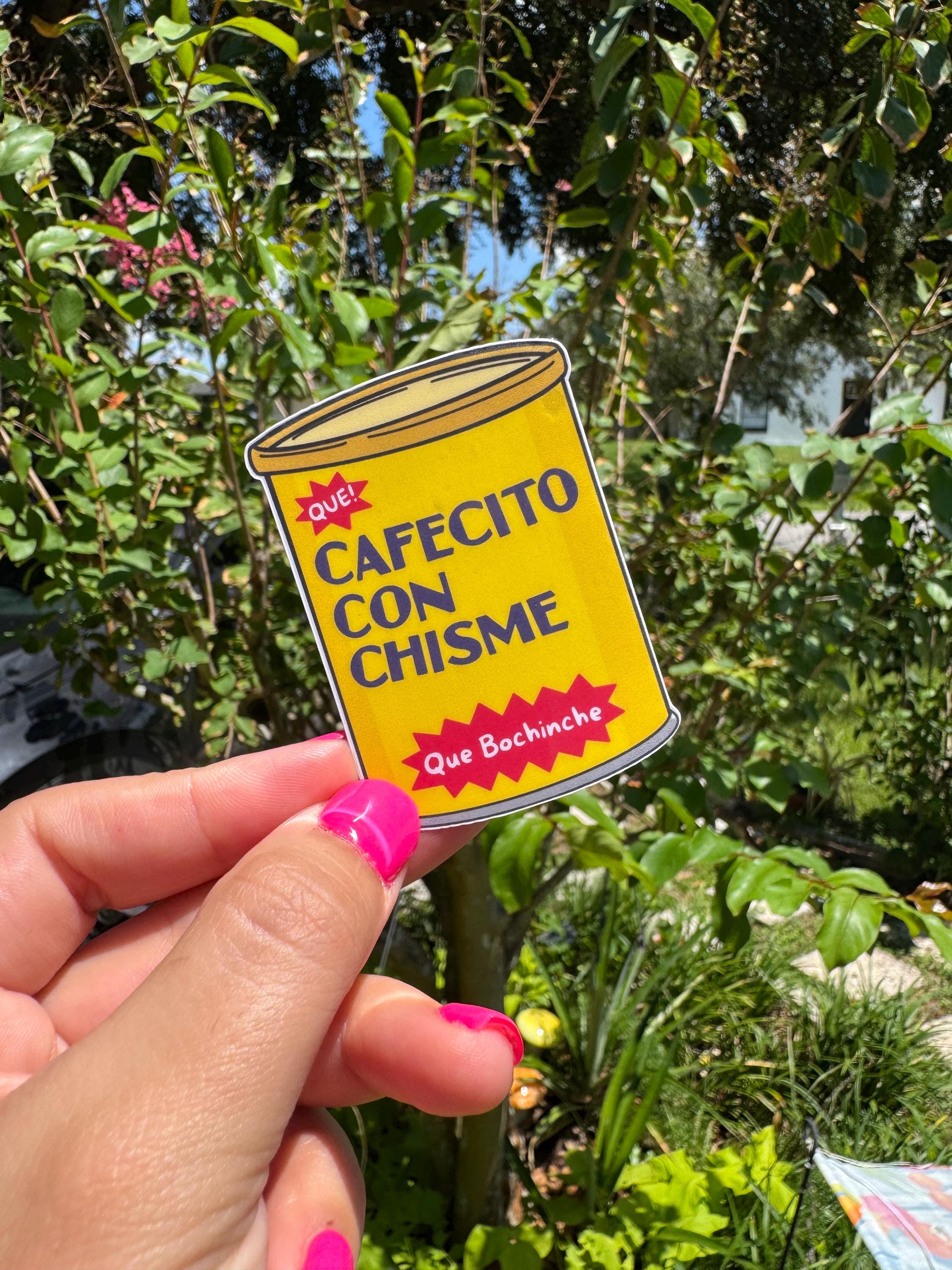 Cafecito Con Chisme Vinyl Sticker