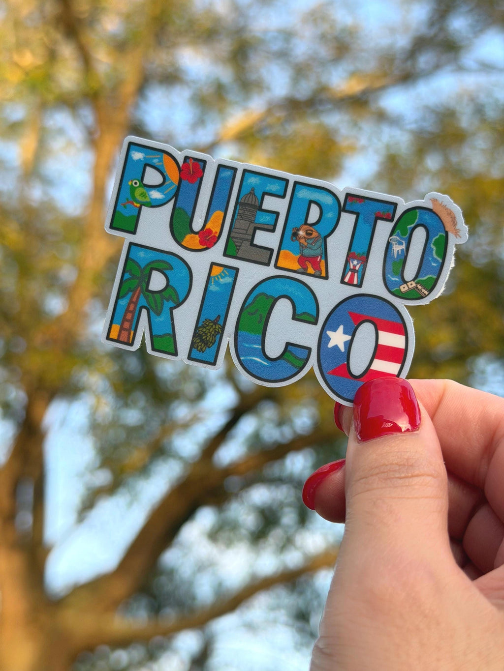 Puerto Rico Island Pride Vinyl Sticker