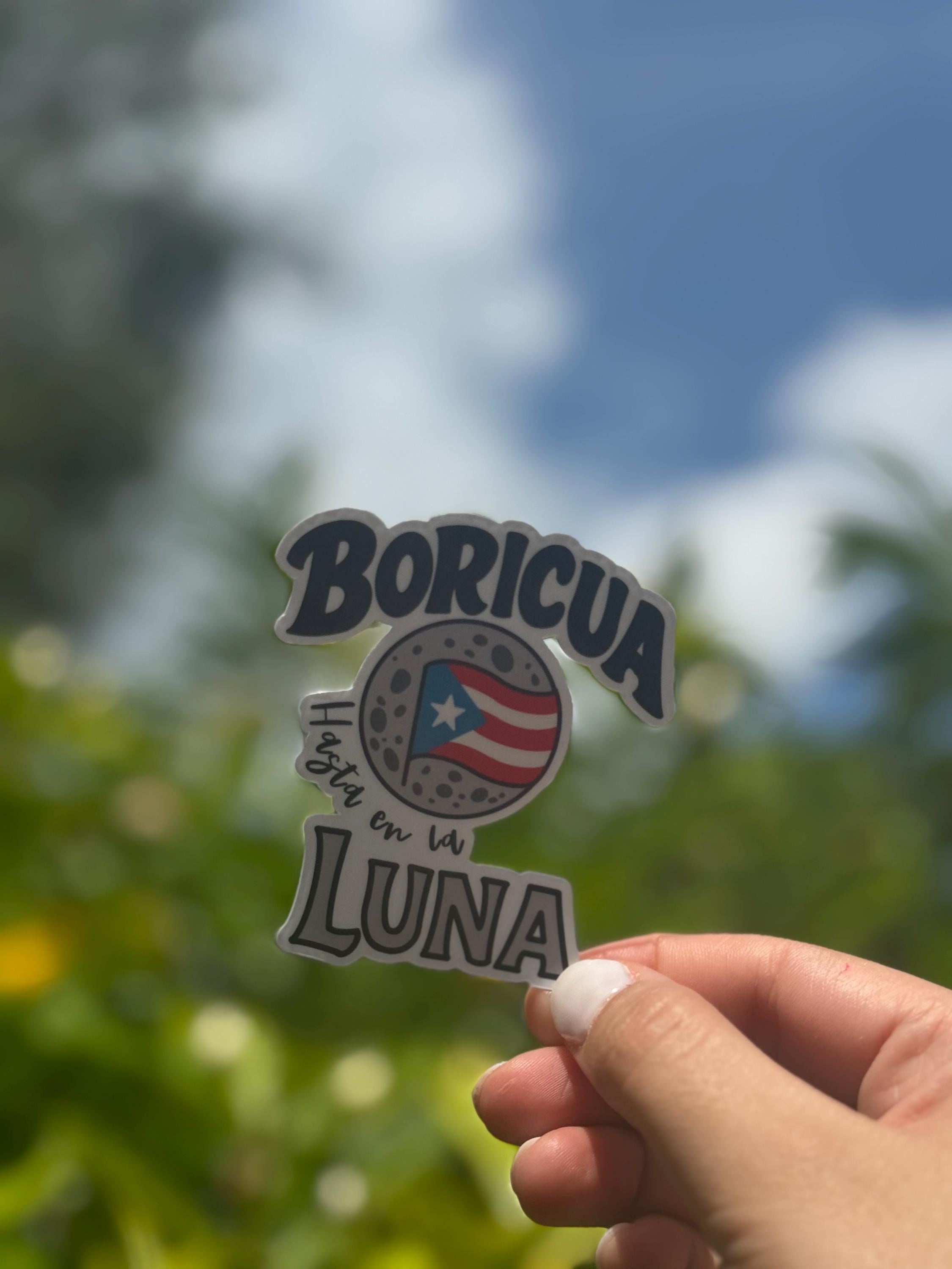 Boricua Even on the Moon Vinyl Sticker