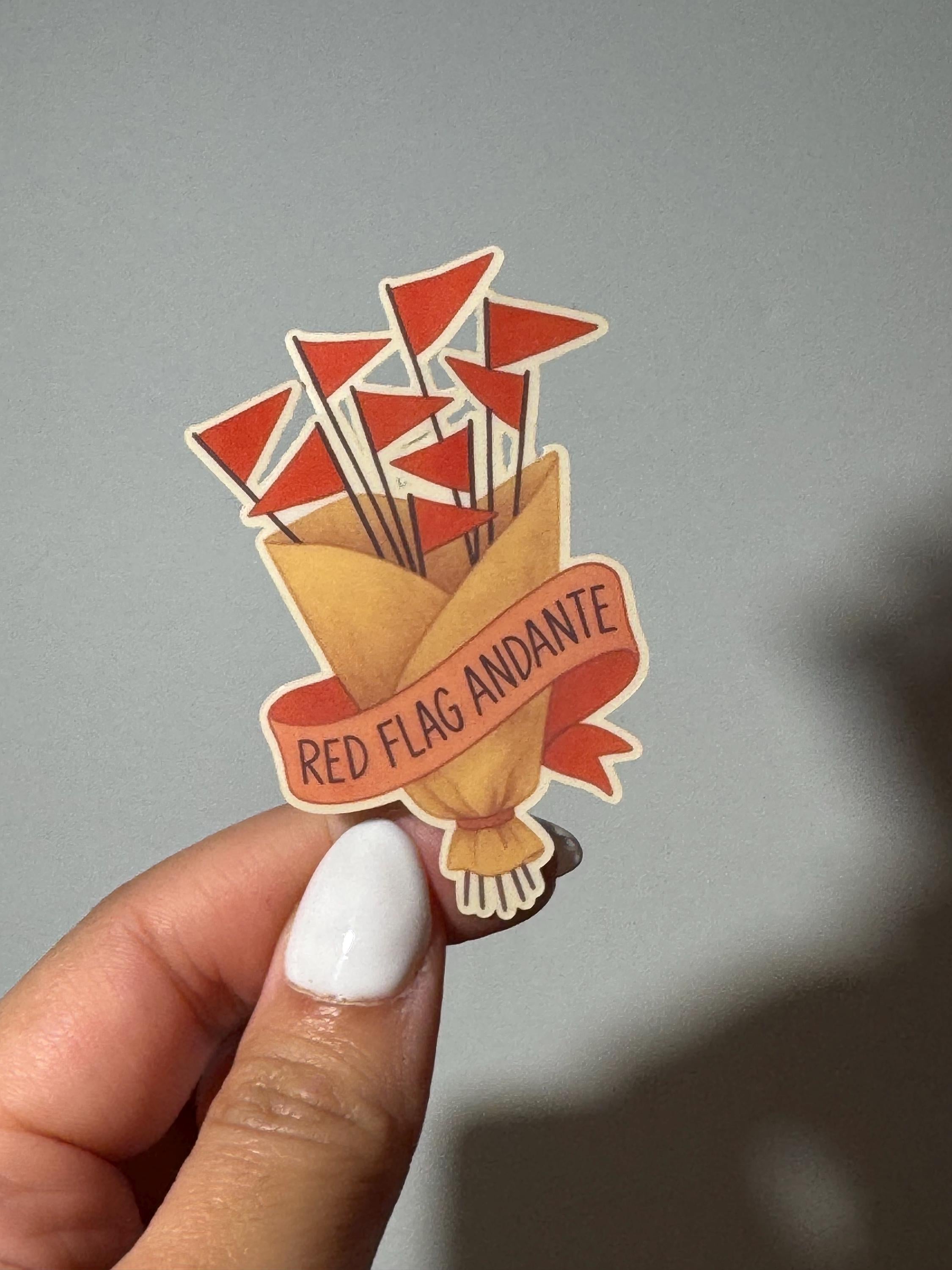 Rosalía LUX Red Flag Inspired Vinyl Sticker
