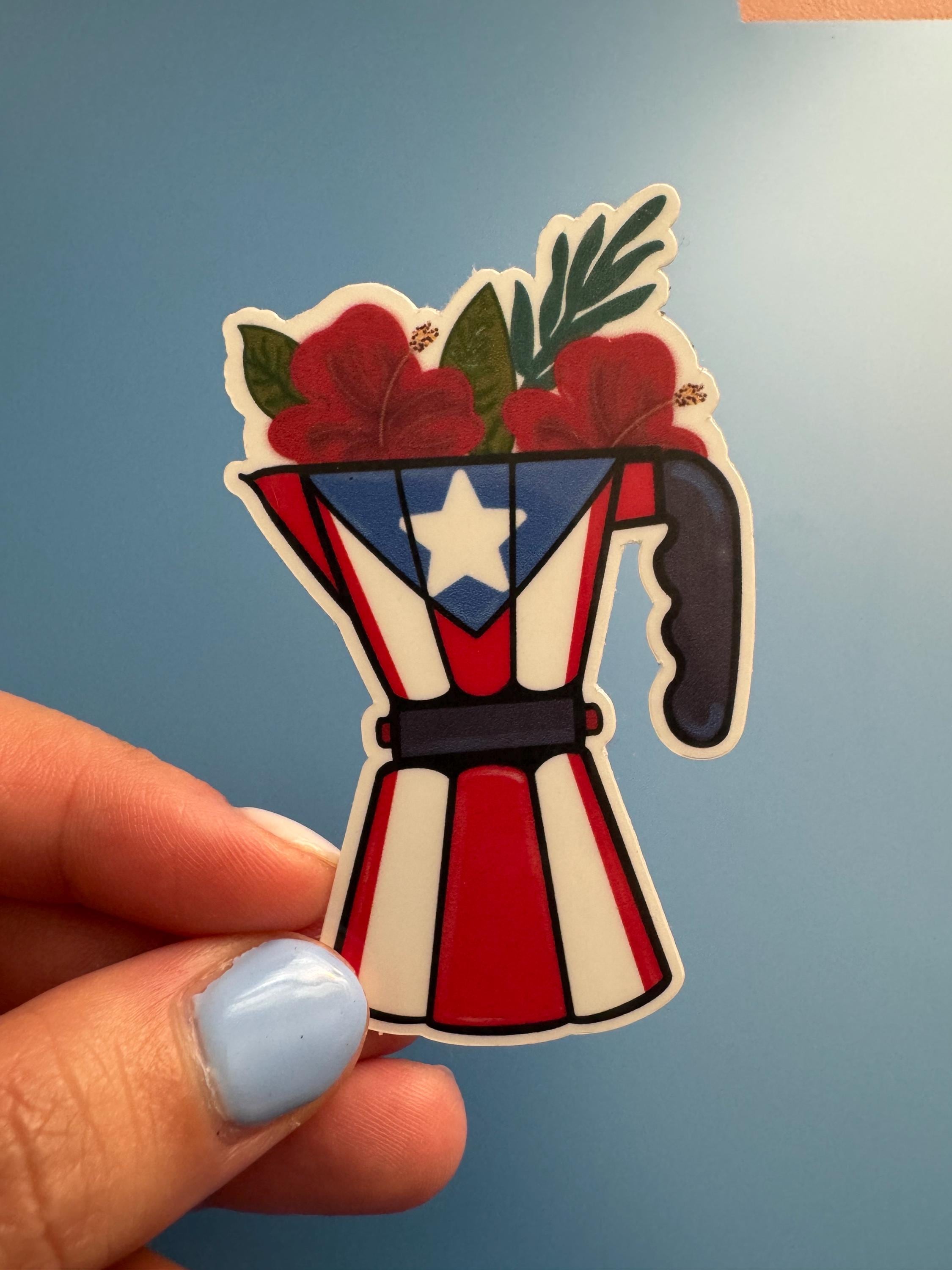Cafecito Boricua Vinyl Sticker