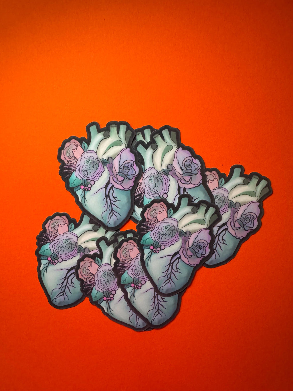 Medical Student Floral Anatomical Heart Vinyl Sticker