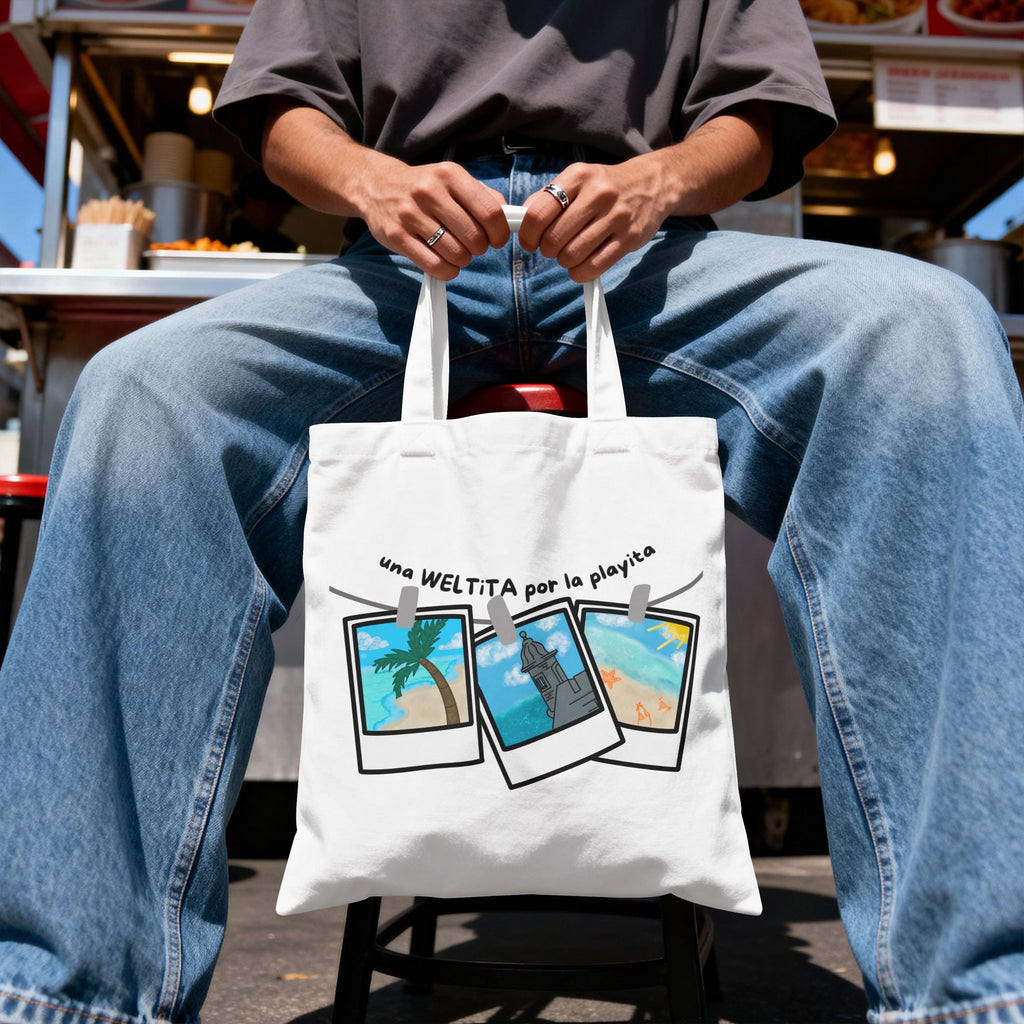 Una Weltita Por La Playita Boricua Tote Bag