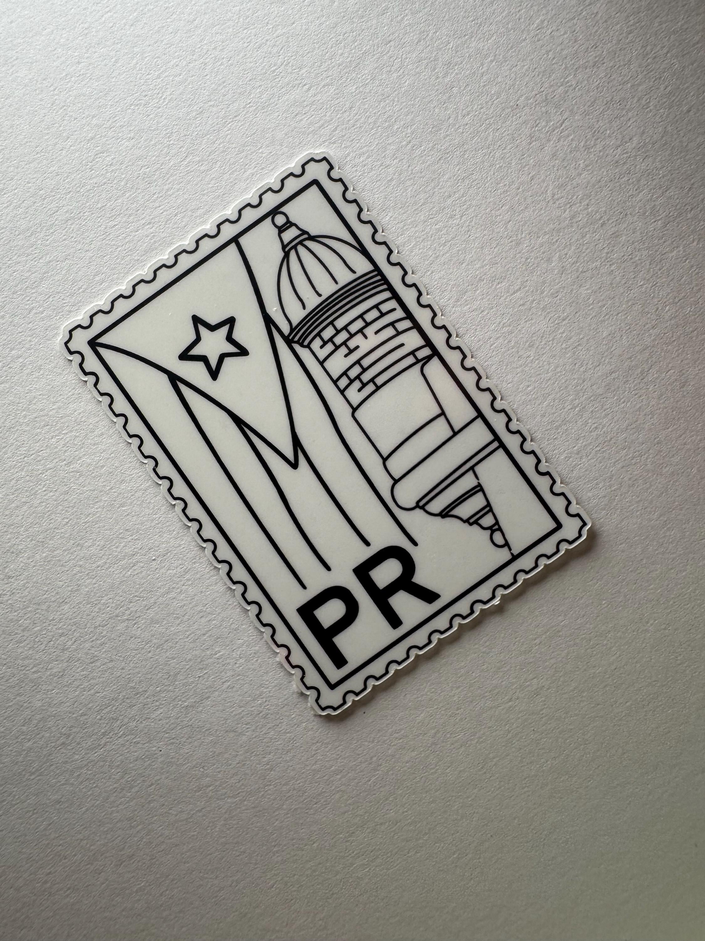 Puerto Rico Stamp Vinyl Sticker