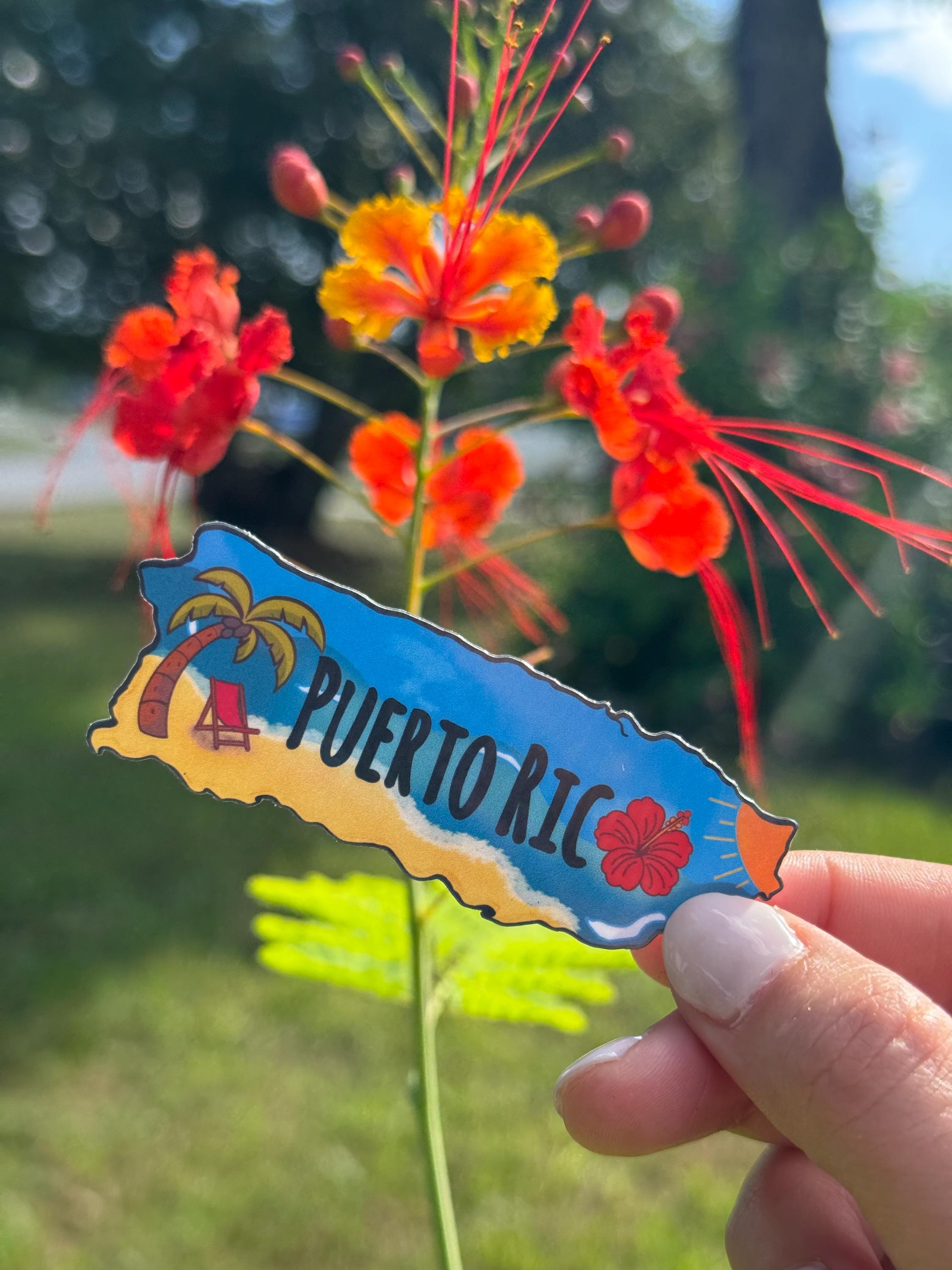 Puerto Rico Map Vinyl Sticker