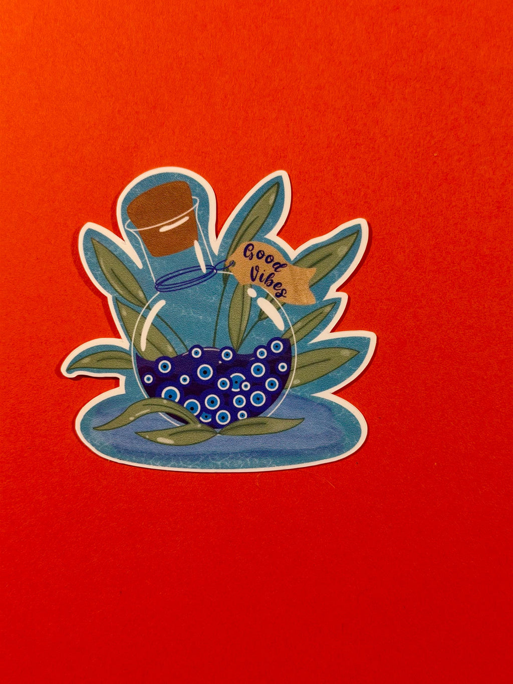 Evil Eye Beach Coastal Vinyl Sticker