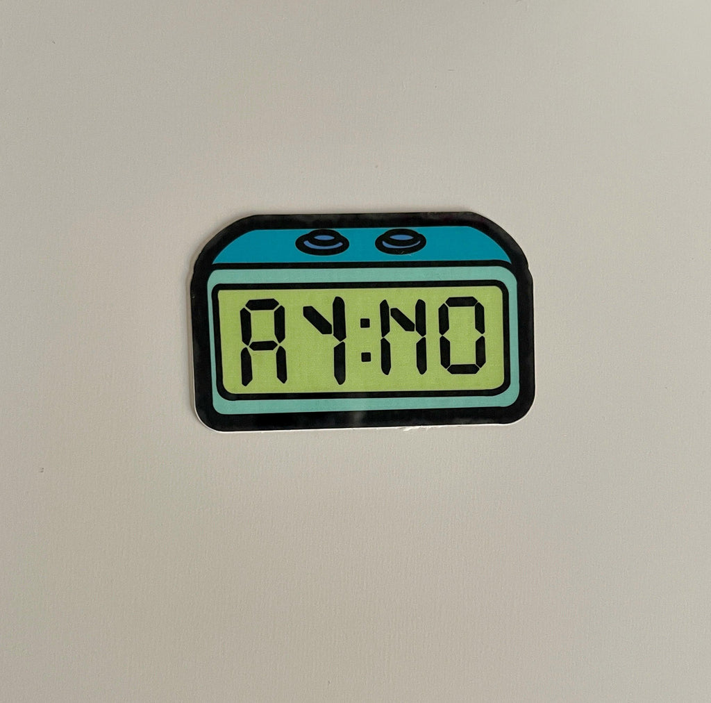 No Me Gusta el Alarm Clock Spanish Humor Vinyl Sticker