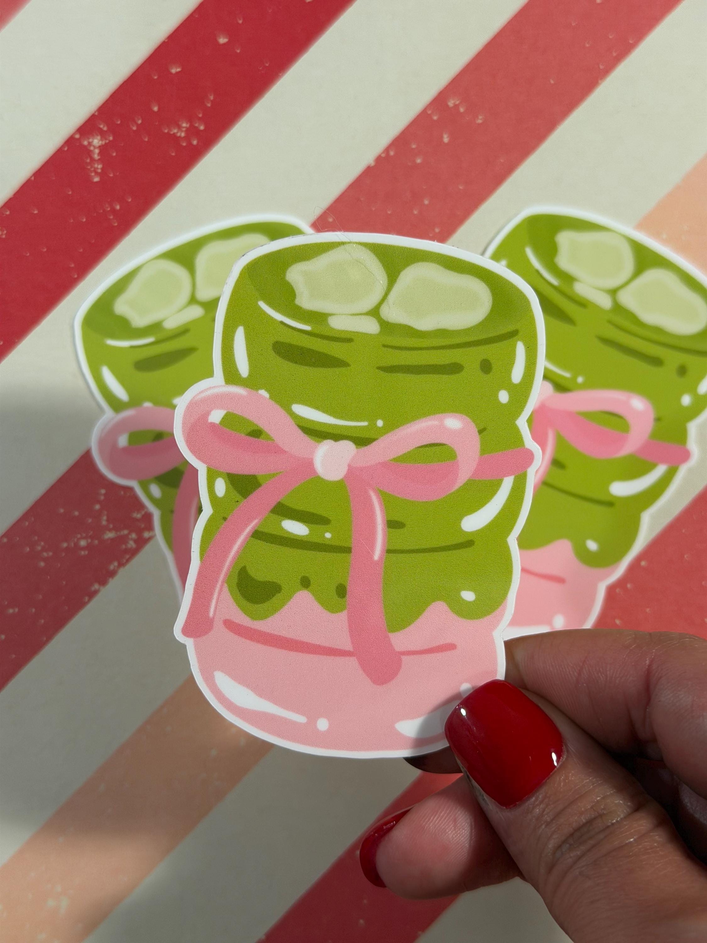 Cute Matcha Latte Aesthetic Vinyl Sticker
