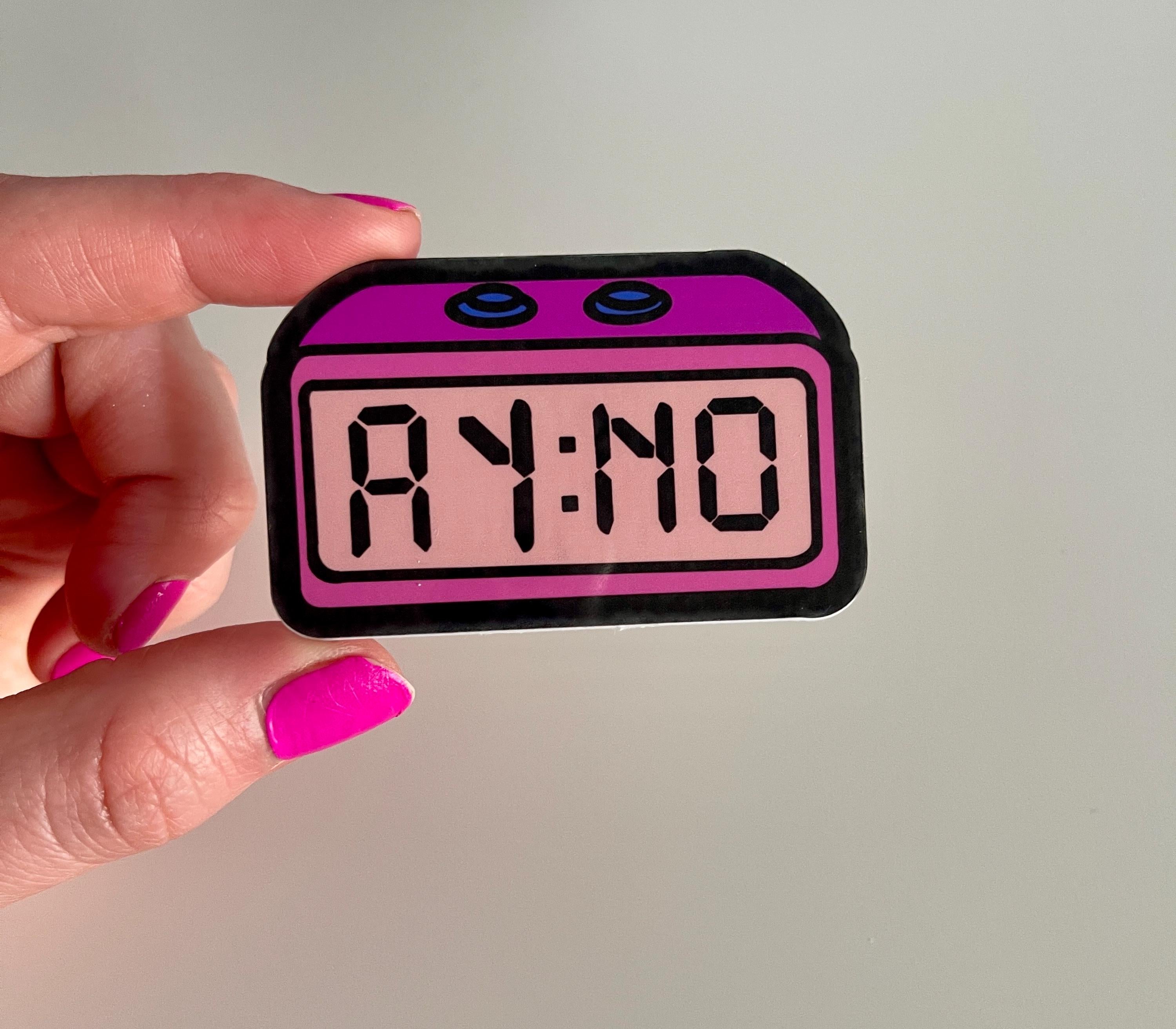 No Me Gusta el Alarm Clock Spanish Humor Vinyl Sticker