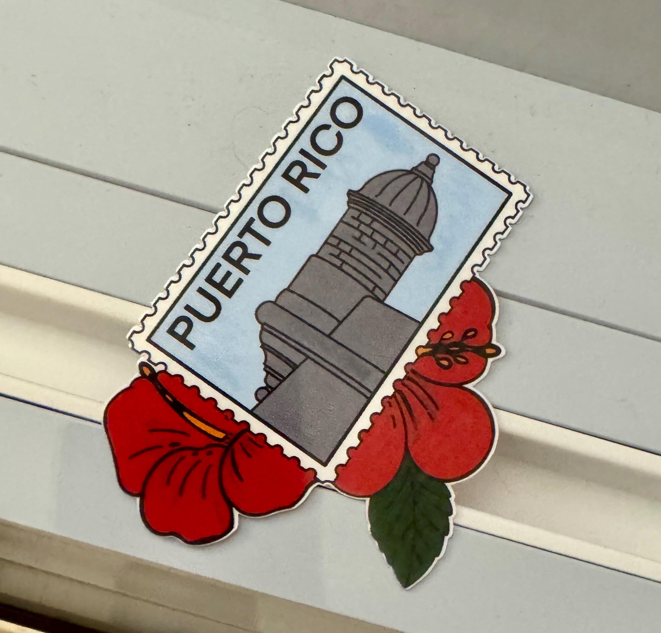 Puerto Rico Stamp Vinyl Sticker