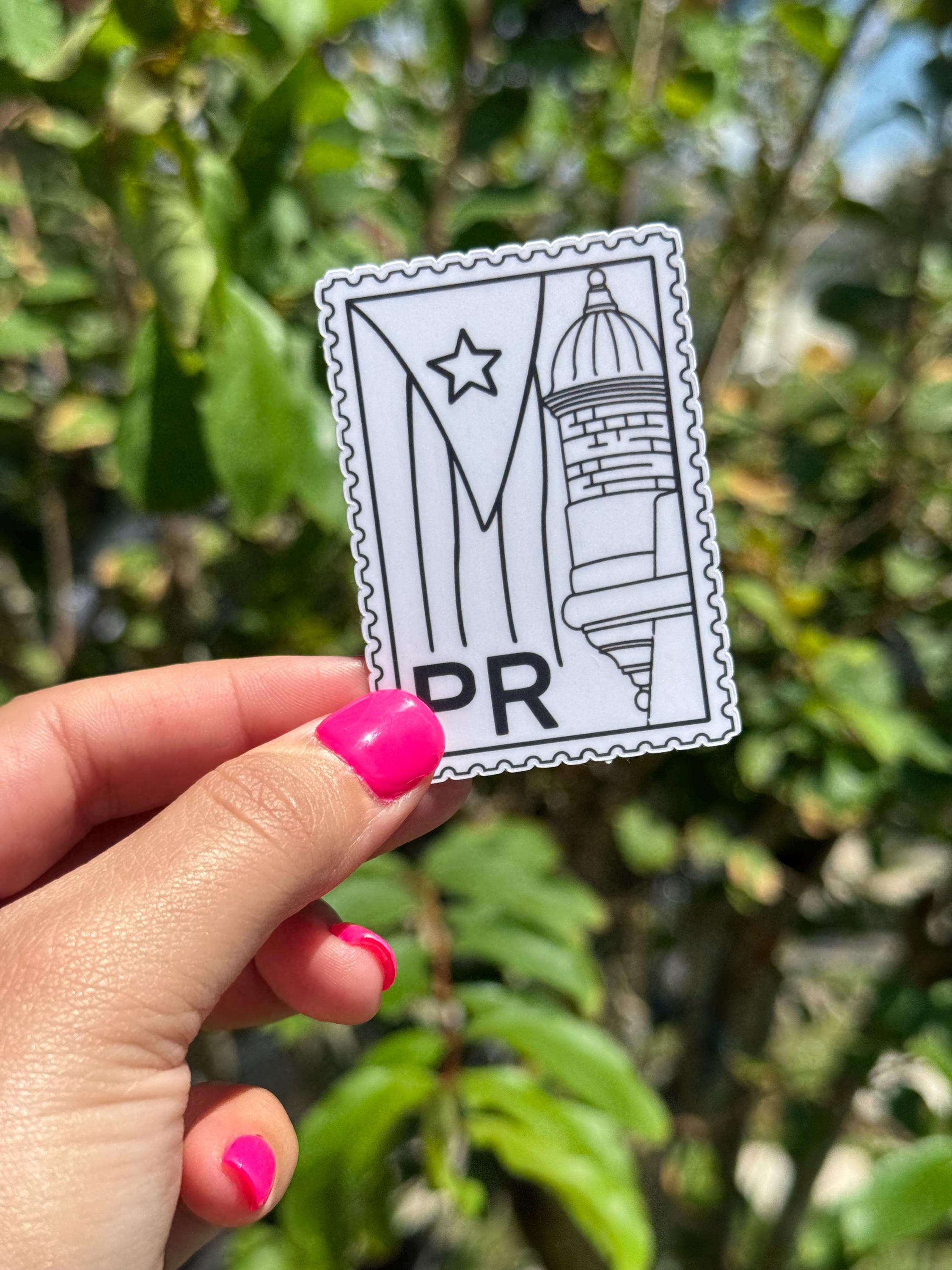 Puerto Rico Stamp Vinyl Sticker