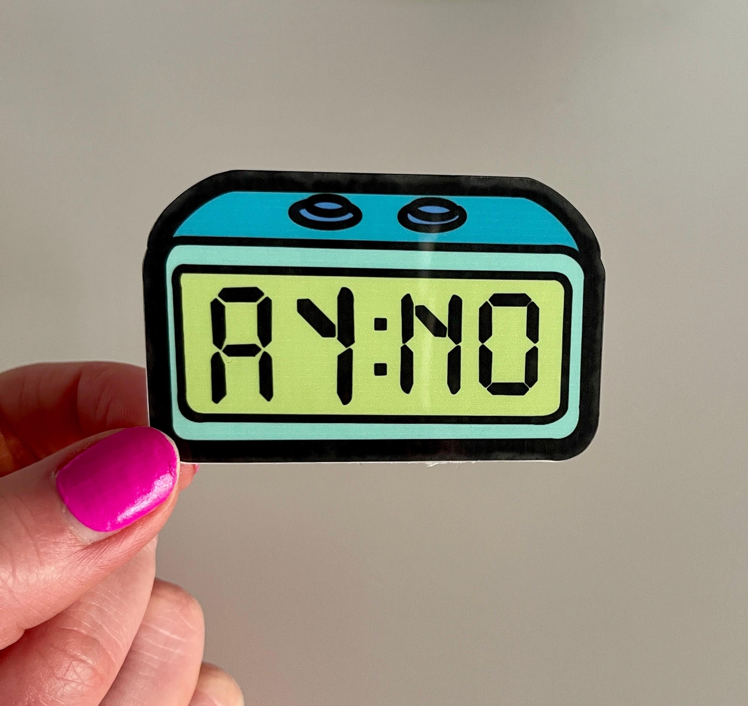 No Me Gusta el Alarm Clock Spanish Humor Vinyl Sticker