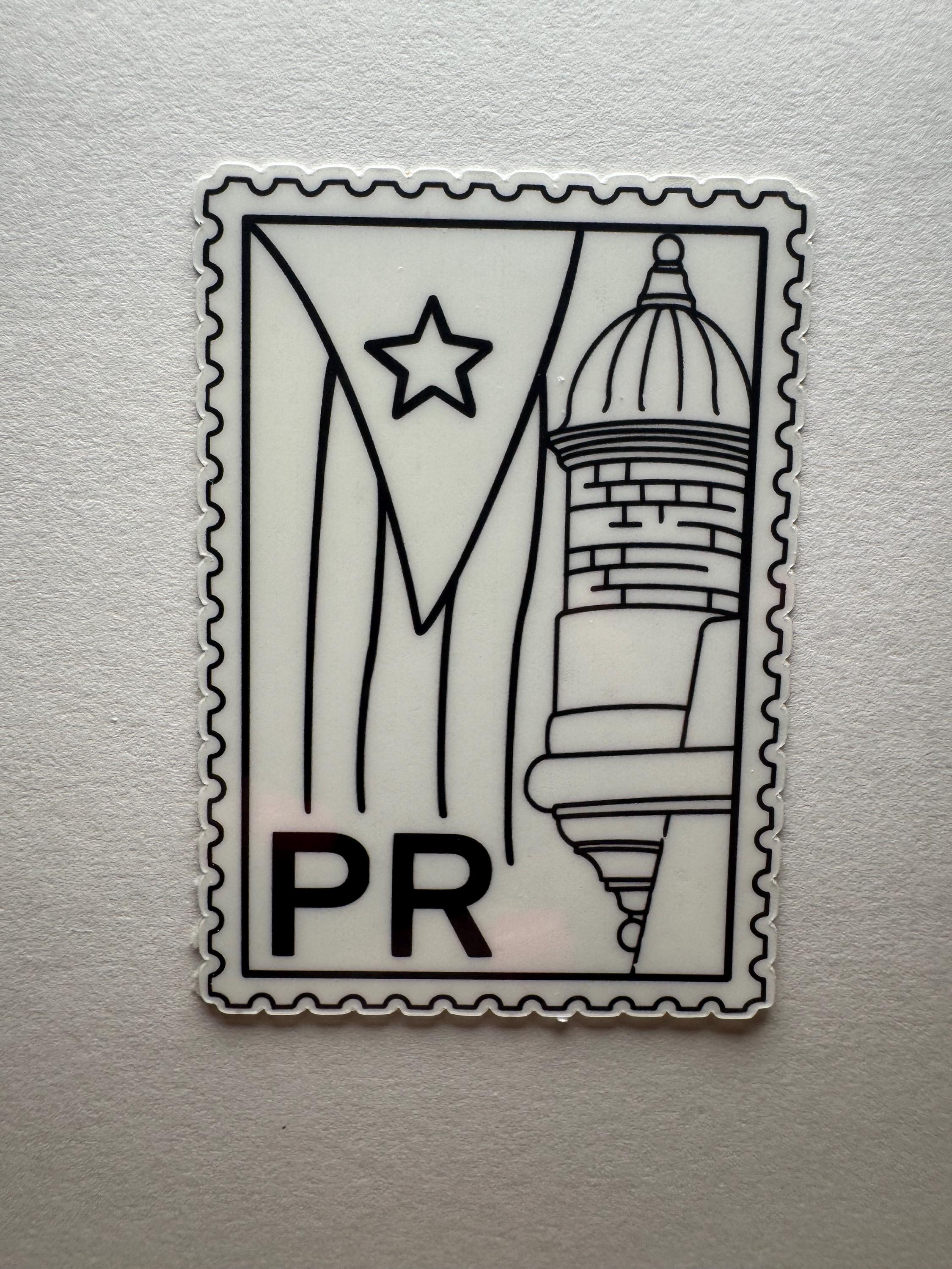 Puerto Rico Stamp Vinyl Sticker