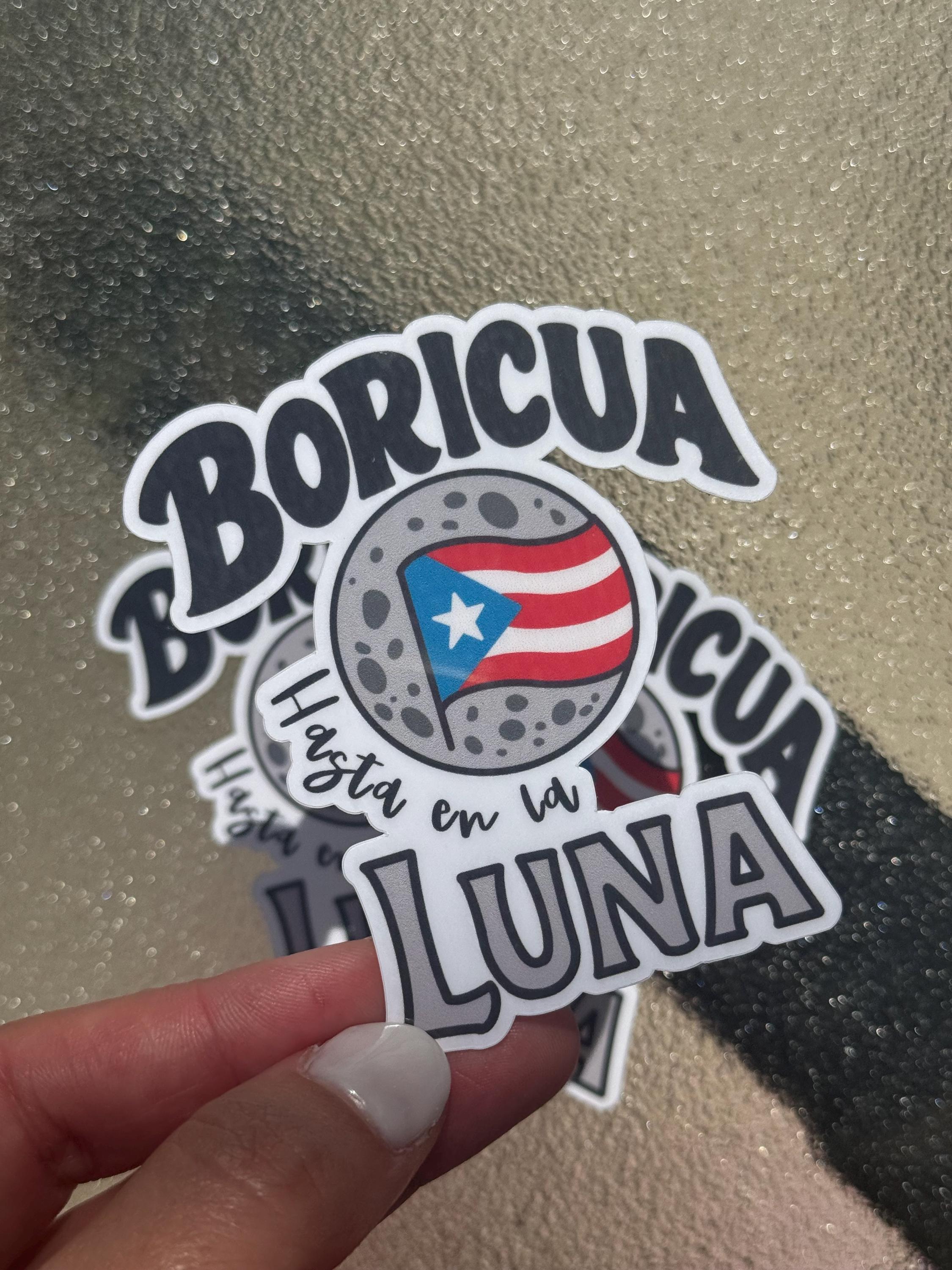 Boricua Even on the Moon Vinyl Sticker