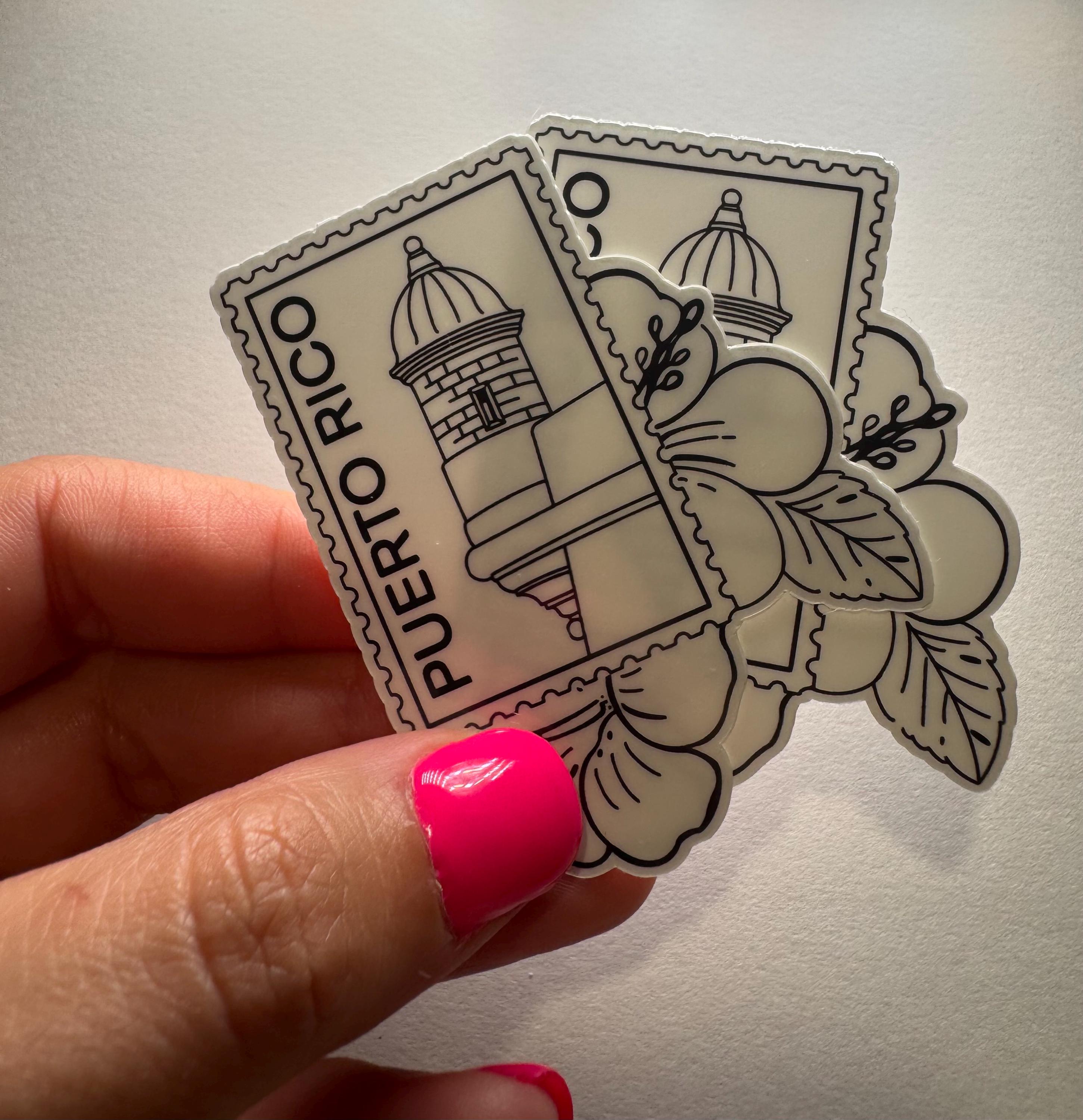 Puerto Rico Stamp Vinyl Sticker