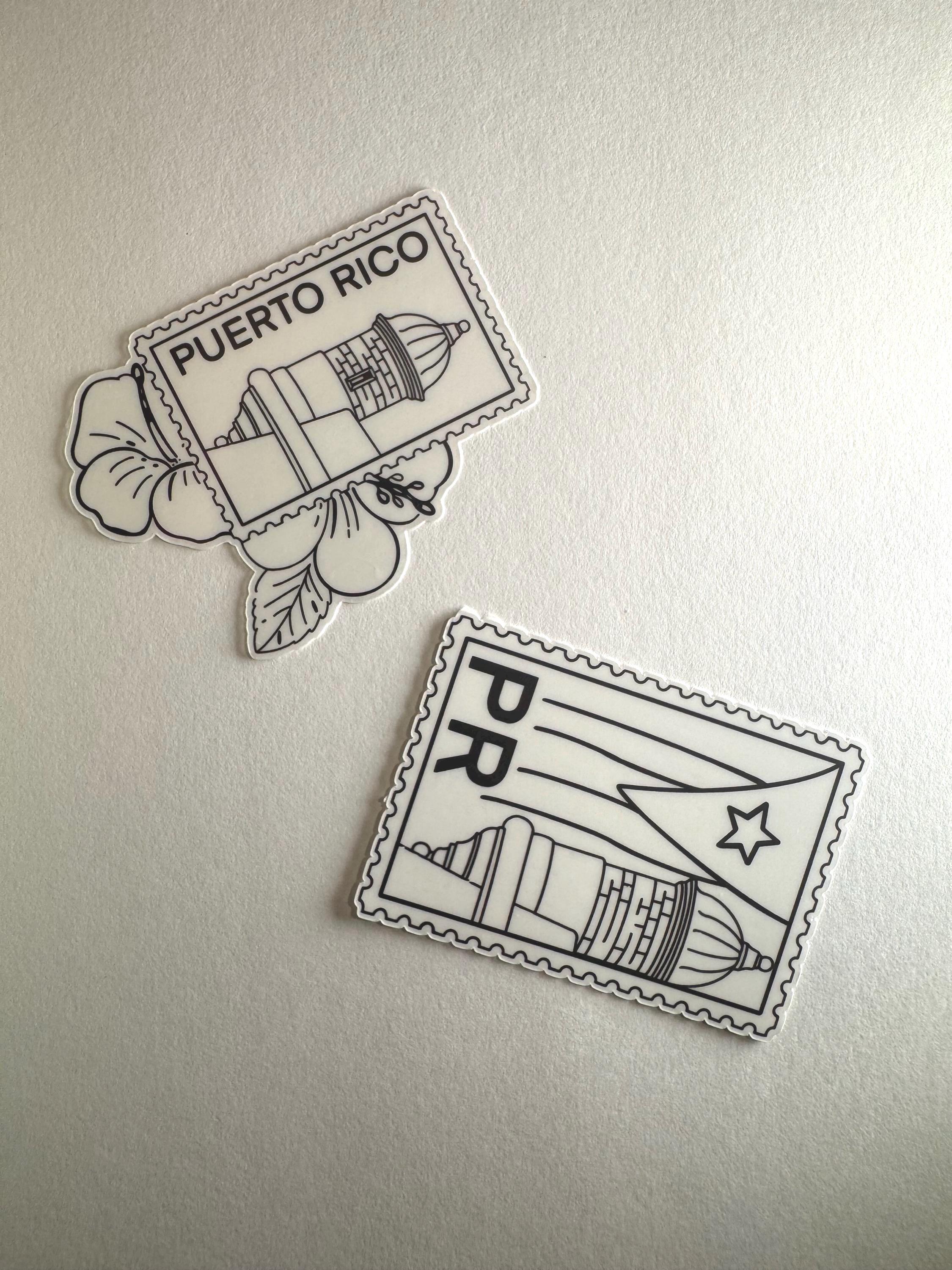 Puerto Rico Stamp Vinyl Sticker