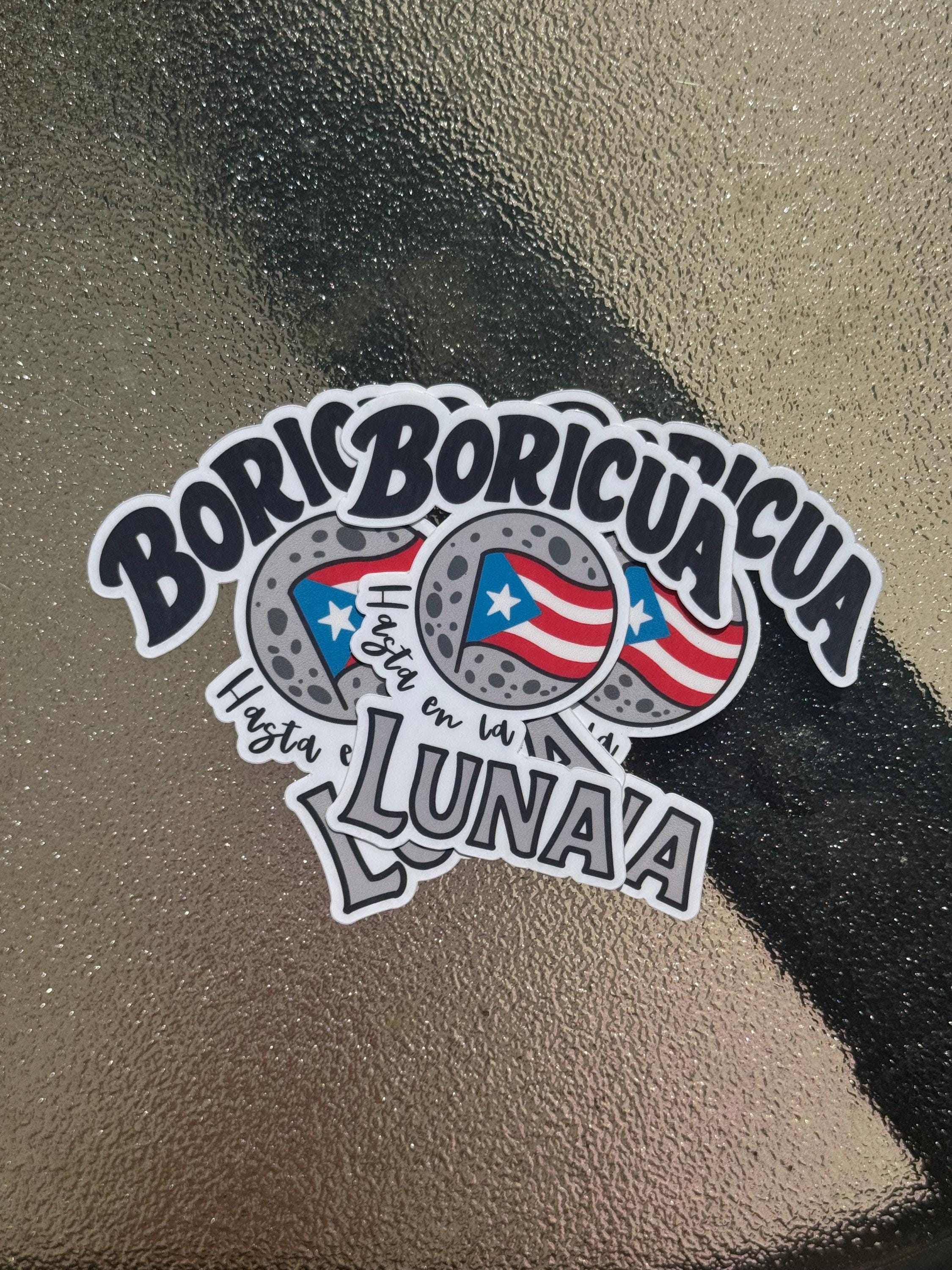 Boricua Even on the Moon Vinyl Sticker