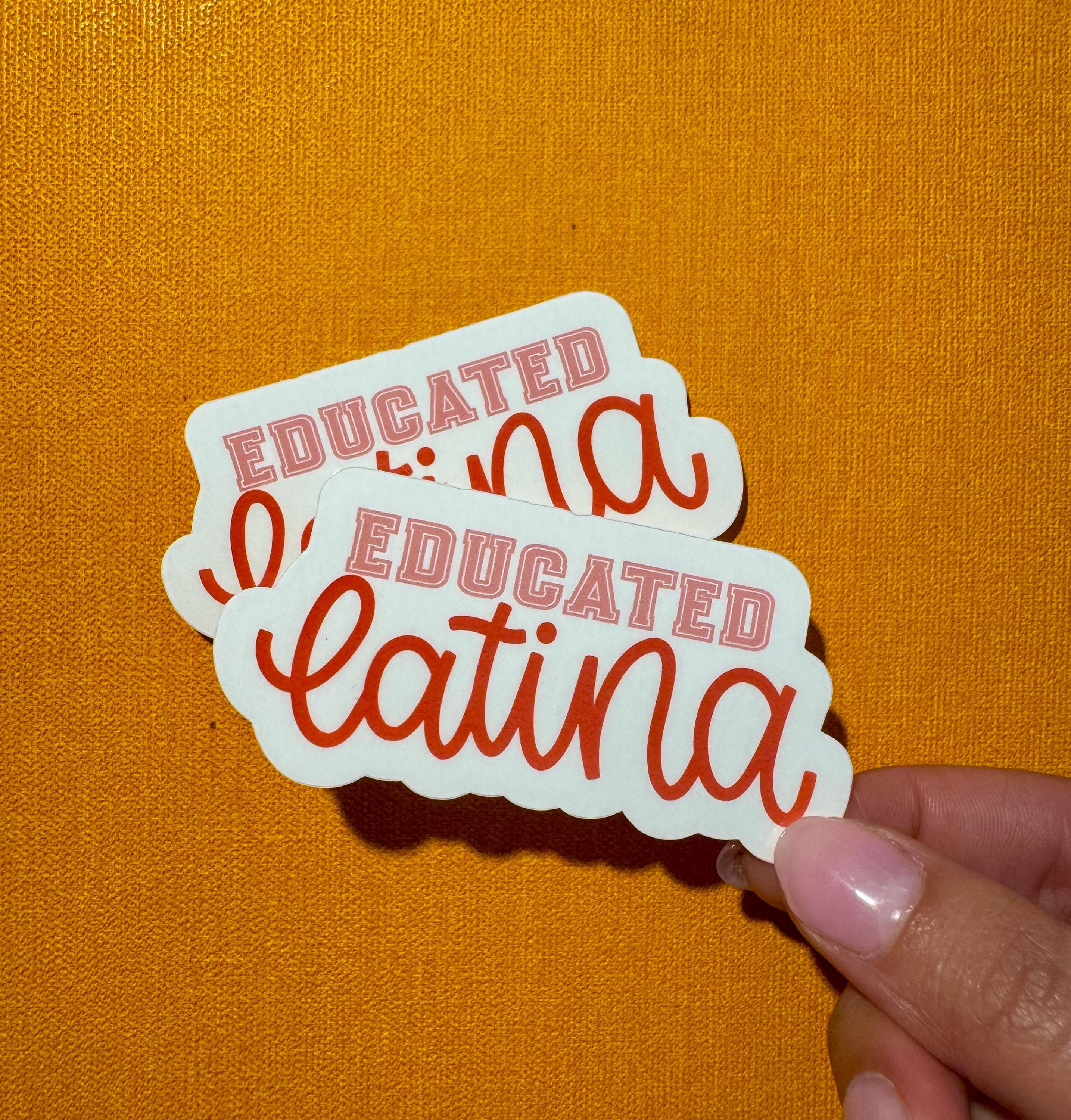 Educated Latina Half Doctor Vinyl Sticker
