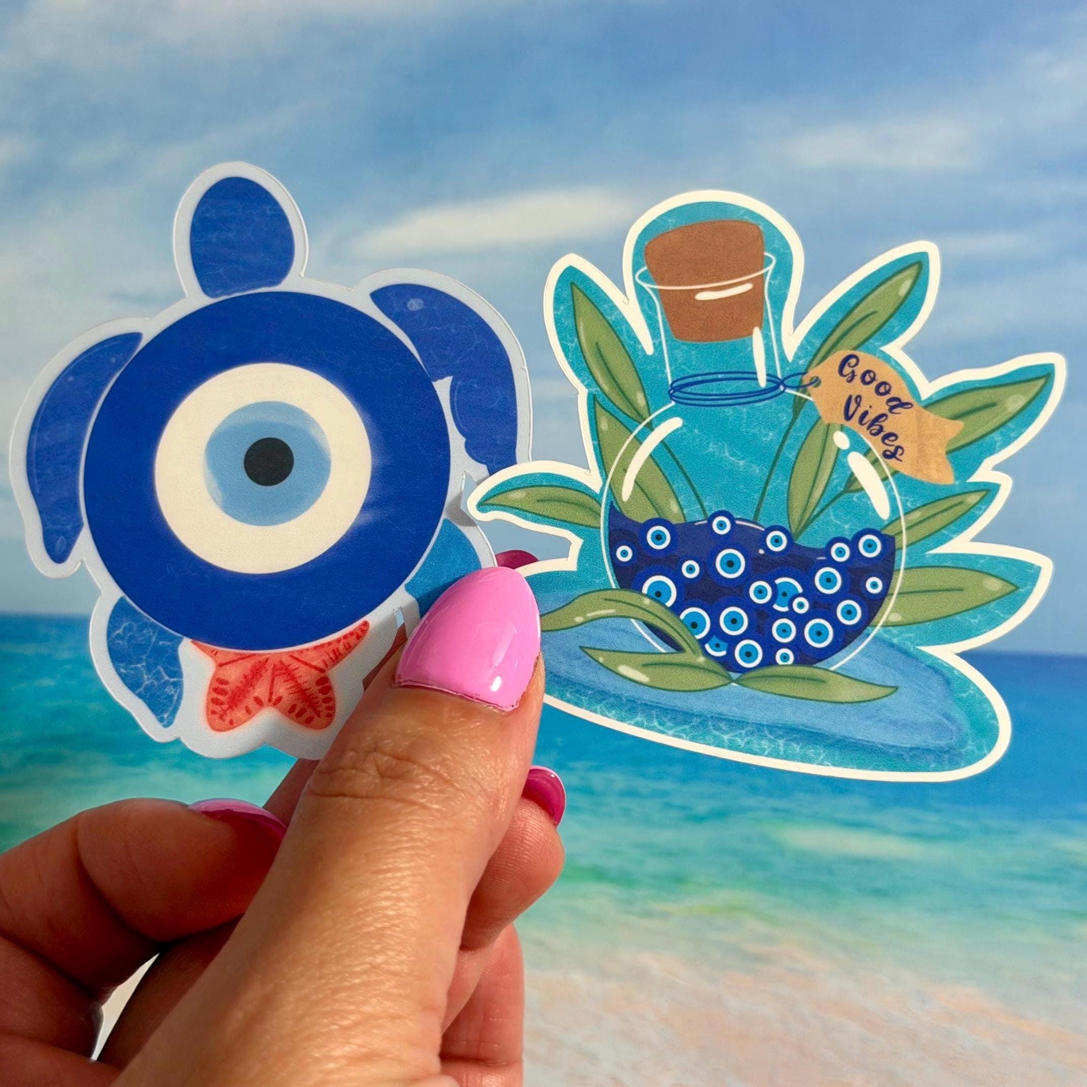 Evil Eye Beach Coastal Vinyl Sticker